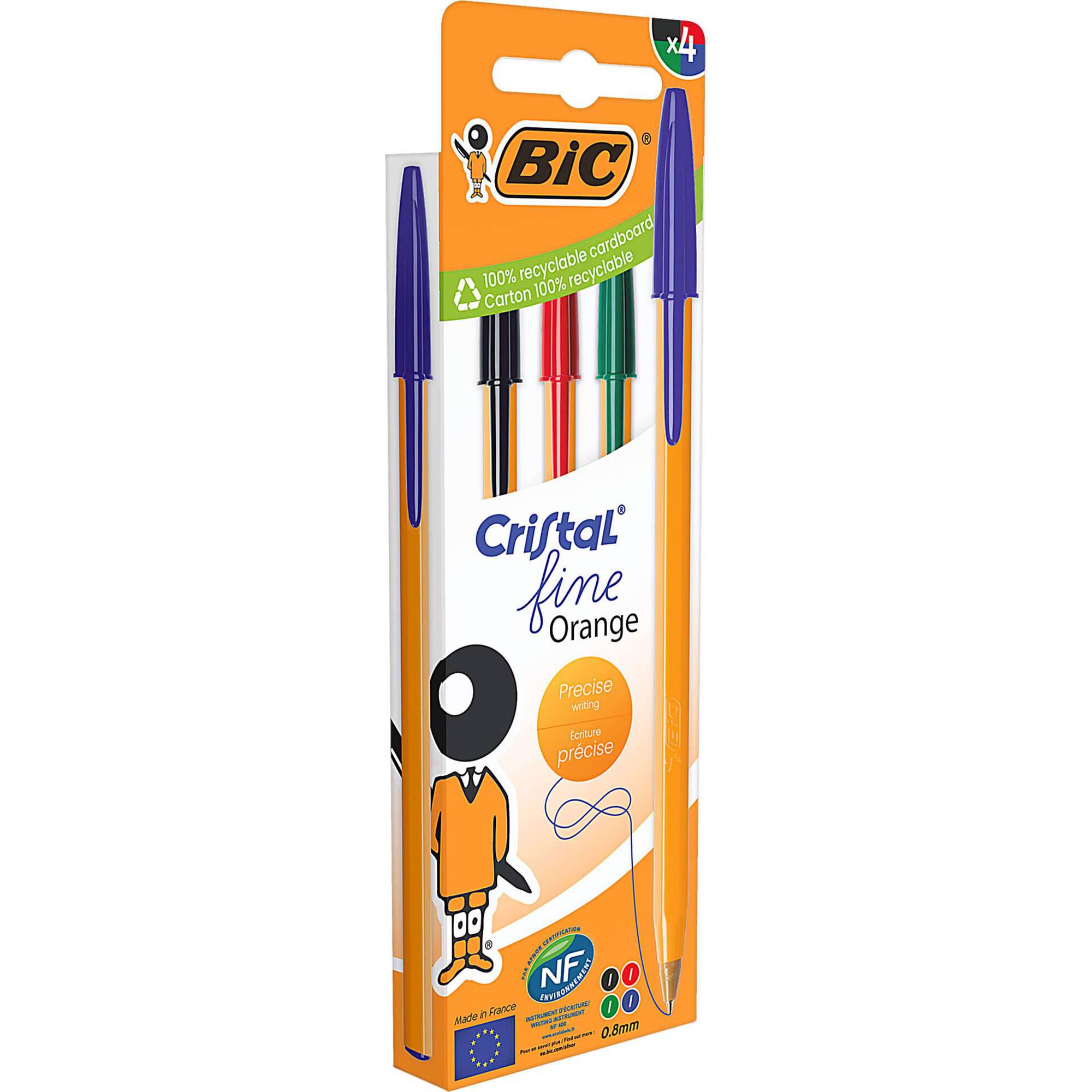 Esferogr&aacute;fica Orange Original 4 Cores Bic