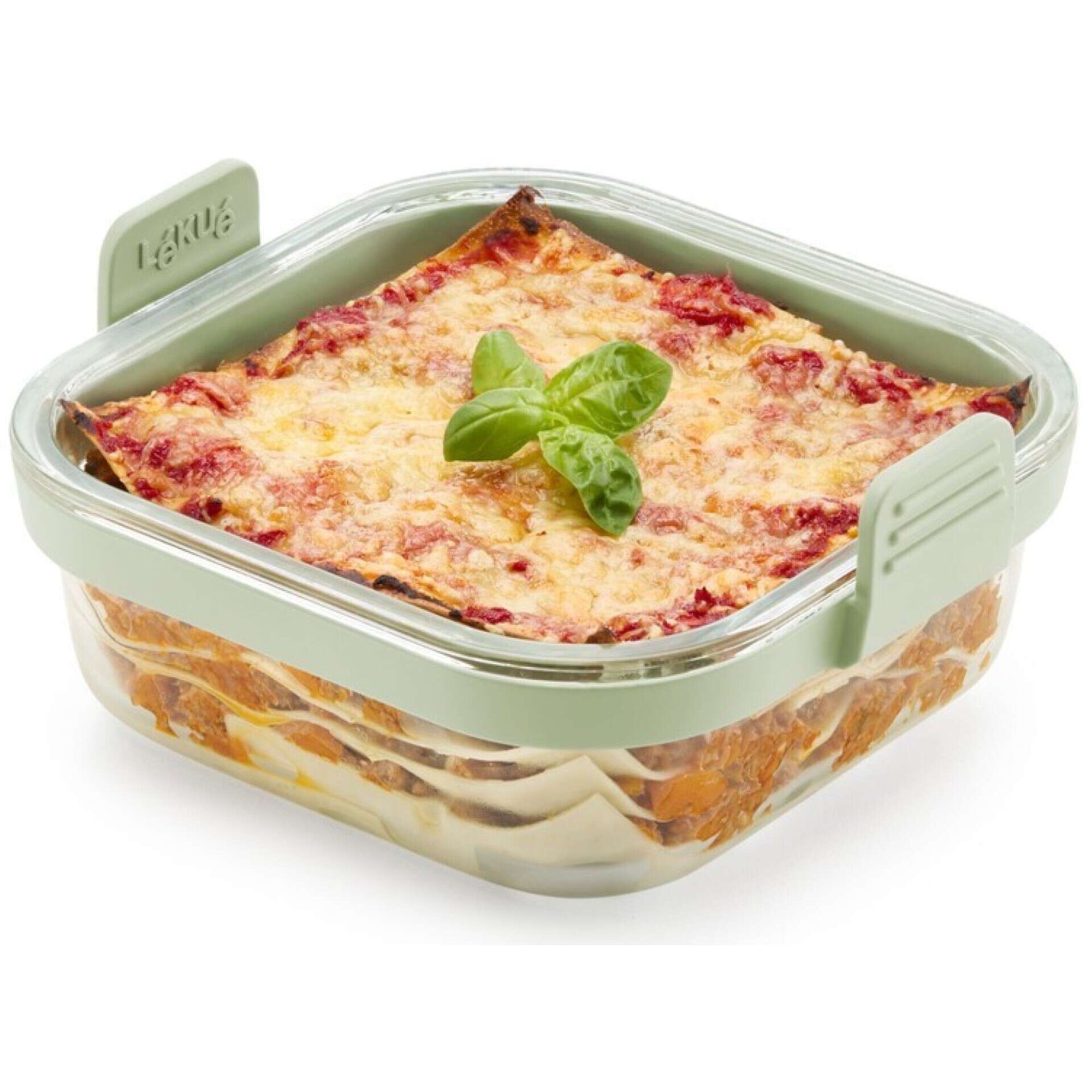 Recipiente Quadrado de Vidro para Airfryer L&eacute;ku&eacute;