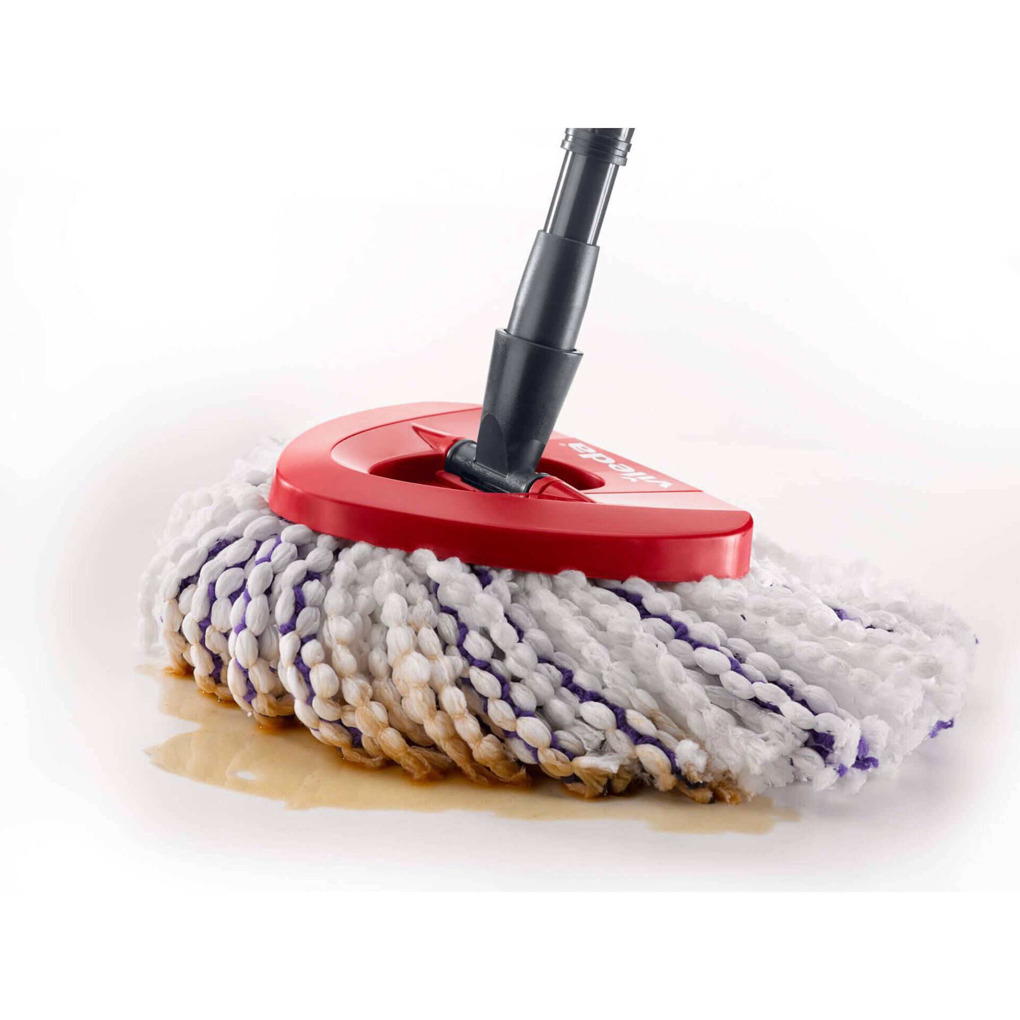 Recarga Esfregona Tiras Microfibra Brancas e Azuis Turbo 3 em 1