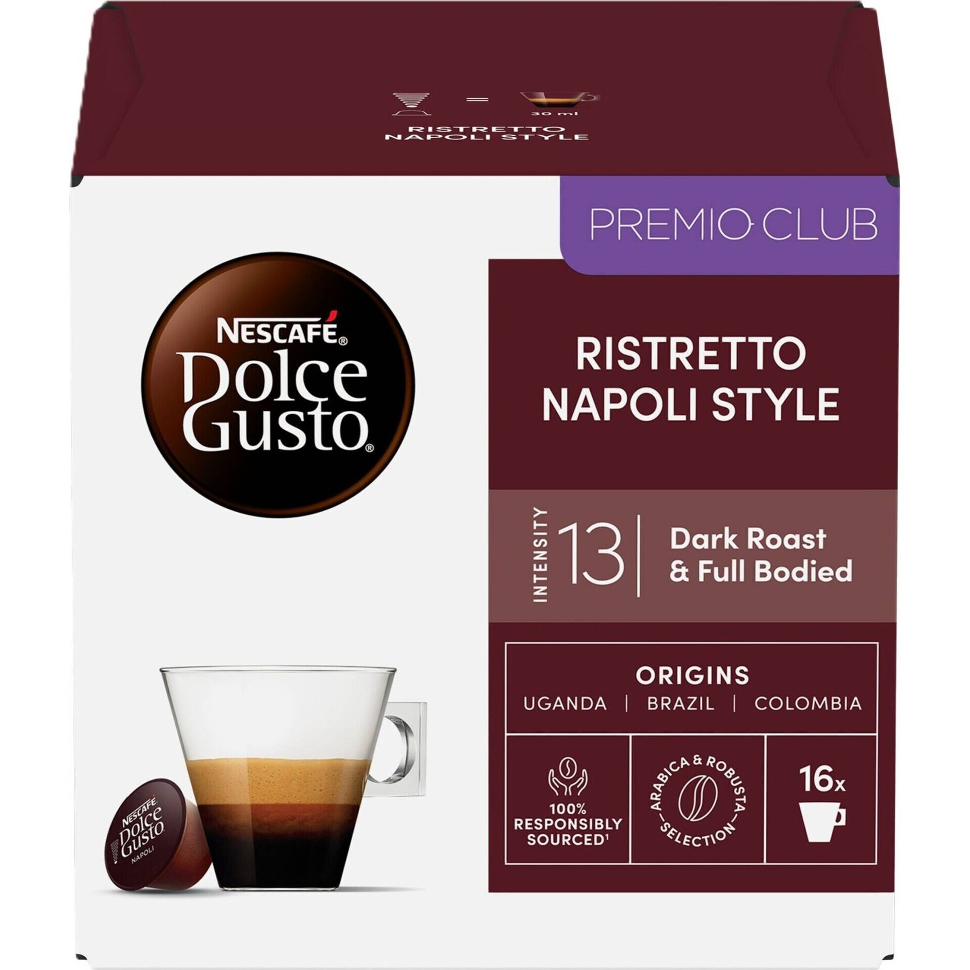 C&aacute;psulas de Caf&eacute; Ristretto Napoli Int 13 Nescaf&eacute; Dolce Gusto