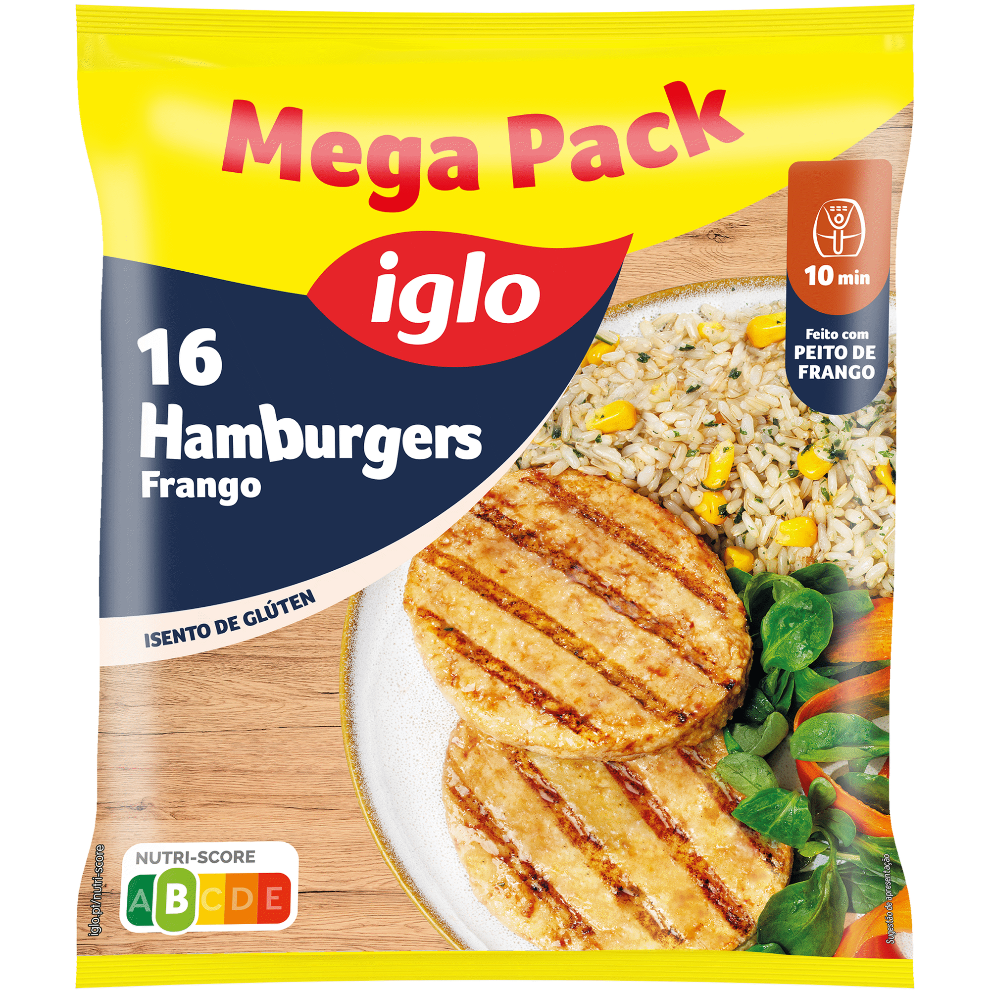 Hamb&uacute;rgueres de Frango sem Gl&uacute;ten Iglo