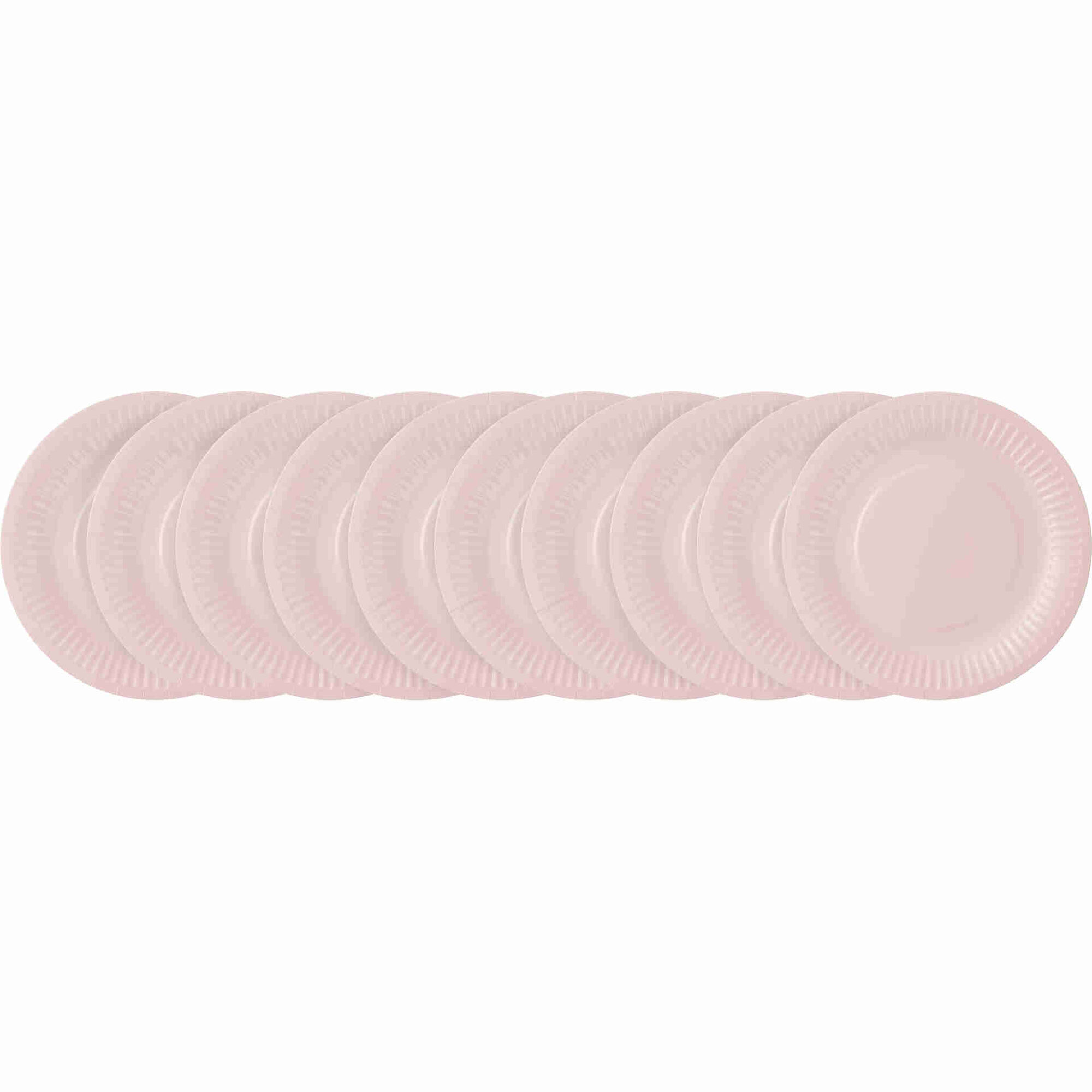 Conjunto 10 Pratos 23cm Papel Soft Rosa