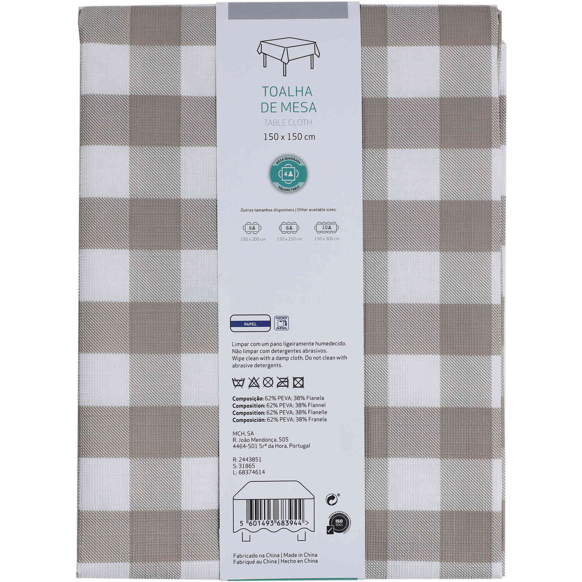 Toalha Mesa PVC 150x150cm Vichy