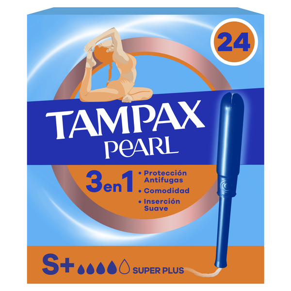 Tampão com Aplicador Pearl Super Plus Tampax