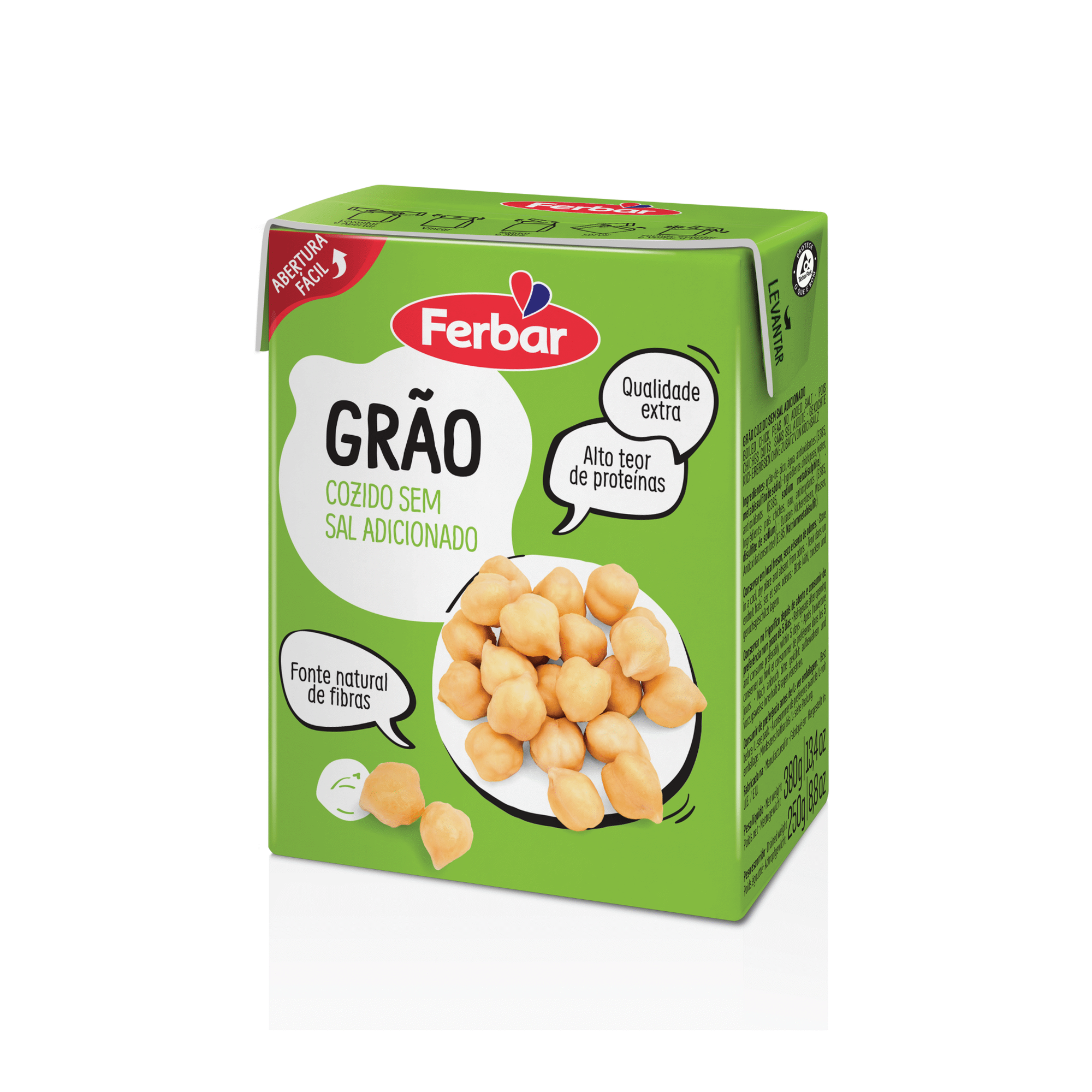 Gr&atilde;o de Bico Cozido sem Gl&uacute;ten Ferbar