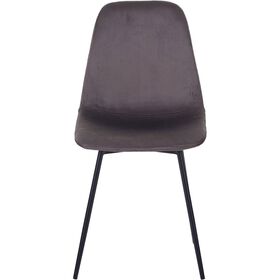 Cadeira Estofada Velvet Castanho Kasa