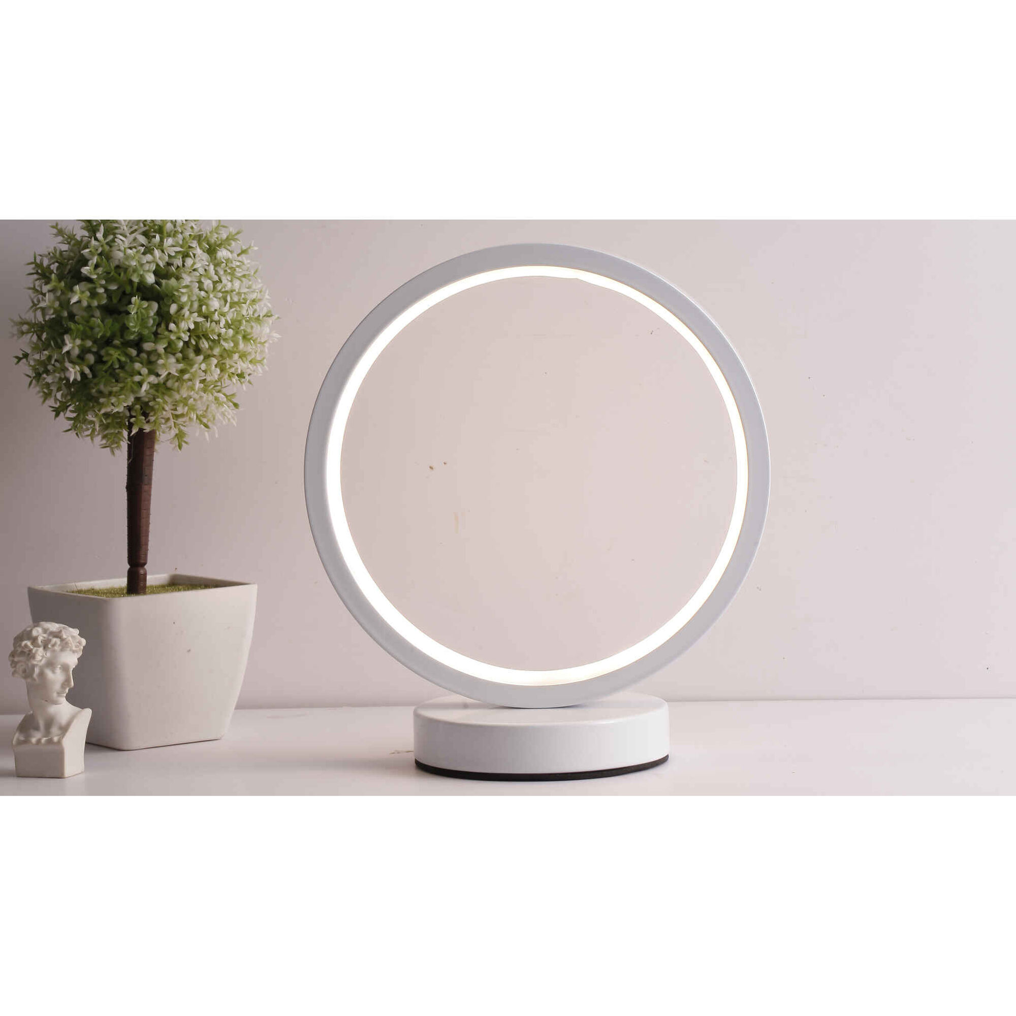 Candeeiro de Mesa Circular Bazar&atilde;o