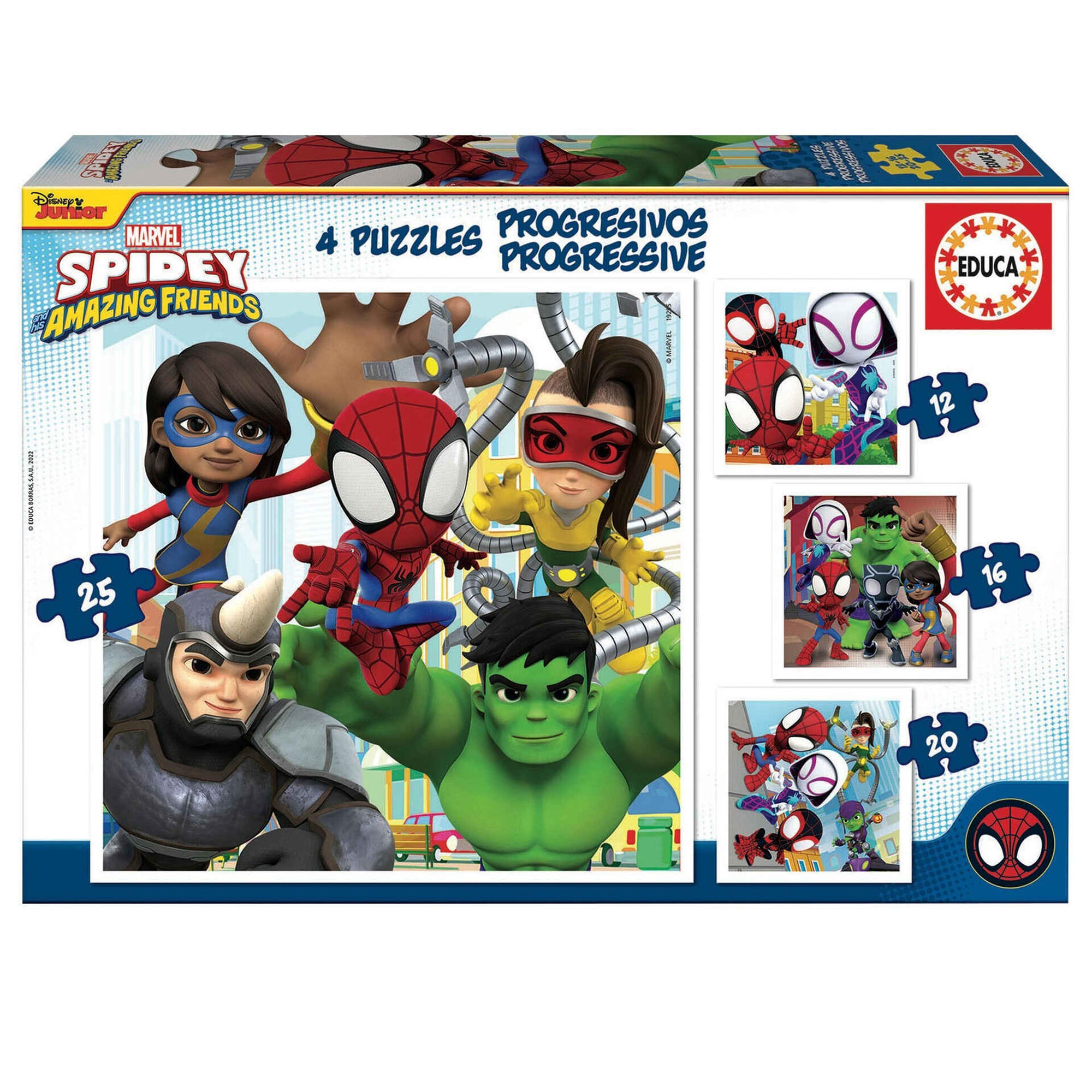 4 Puzzles Progressivos Disney 12 a 25 Pe&ccedil;as (v&aacute;rios modelos)