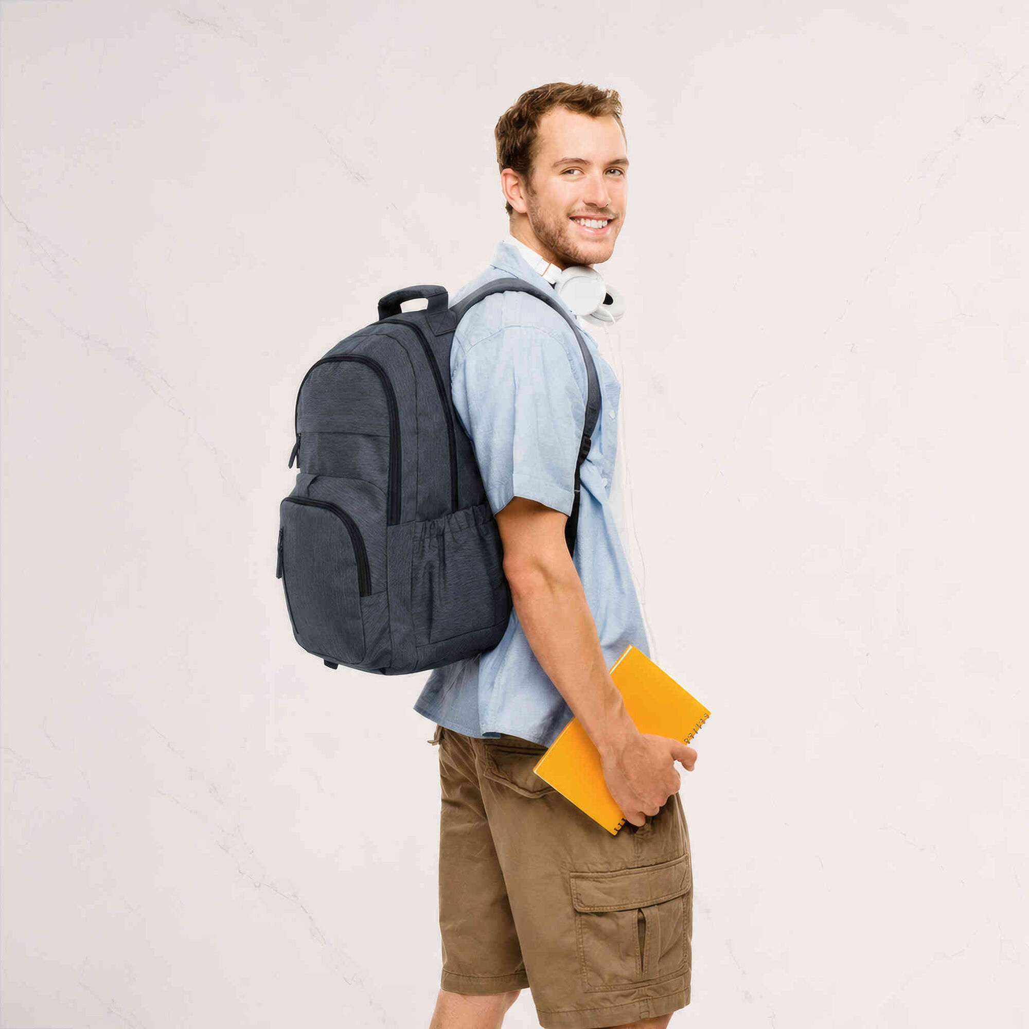 Mochila Dupla Multipocket Dark Blue Note!