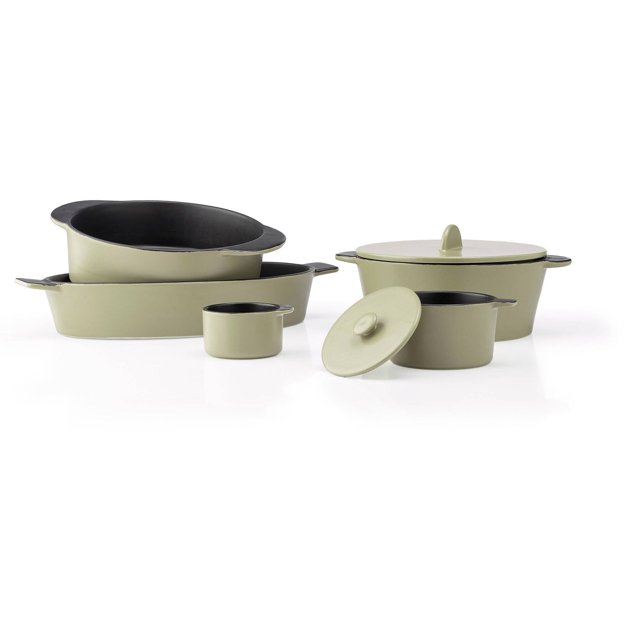 Assadeira Grés Oval 2,5L Verde