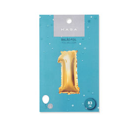 Balão Foil Nº1 83cm Dourado