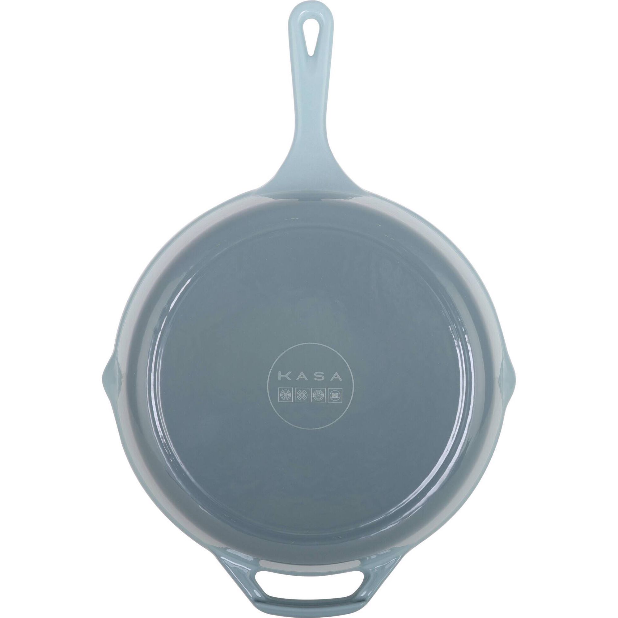 Frigideira Ferro Fundido 25cm Azul Kasa