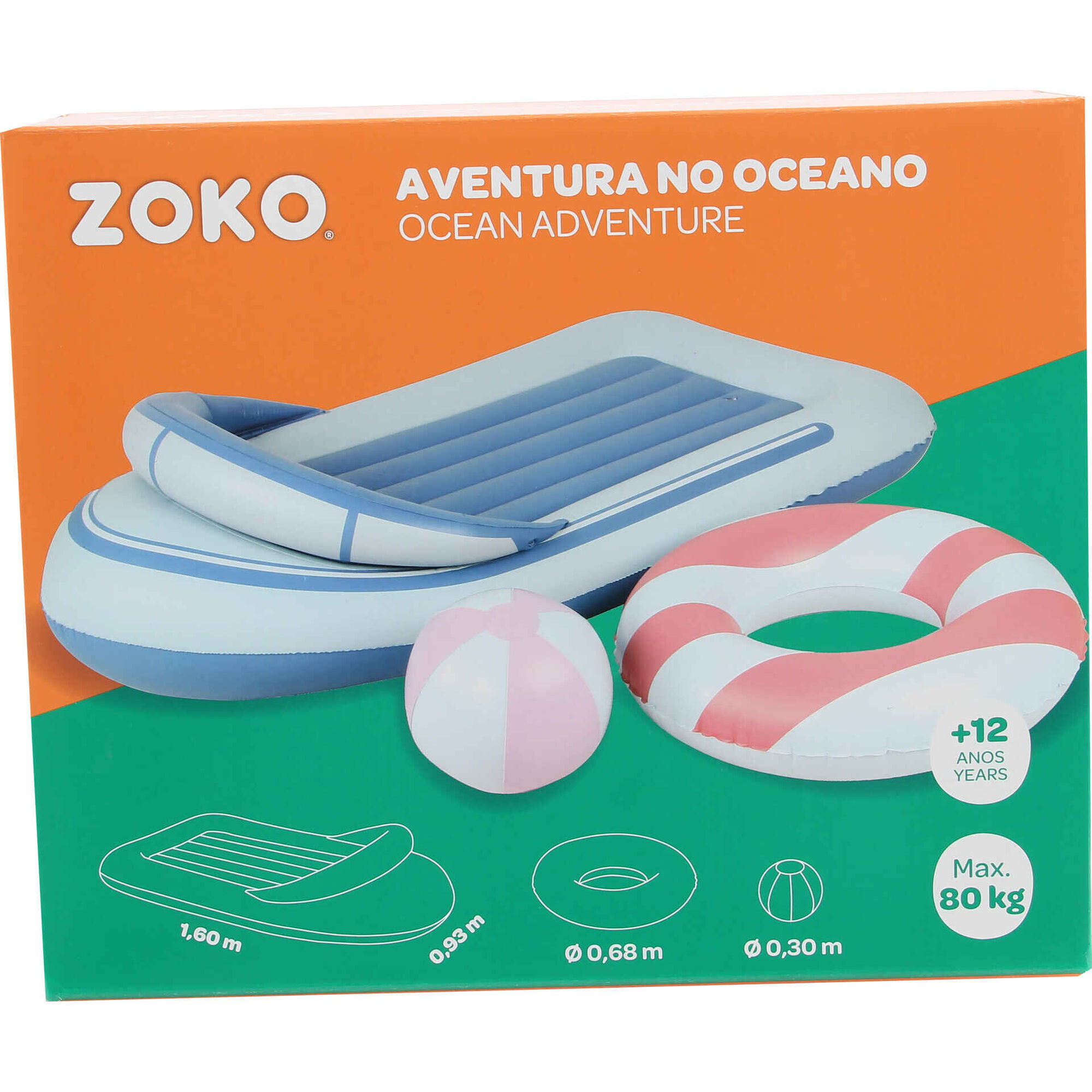 Zoko - Conjunto Aventura no Oceano com Barco, Bola e B&oacute;ia