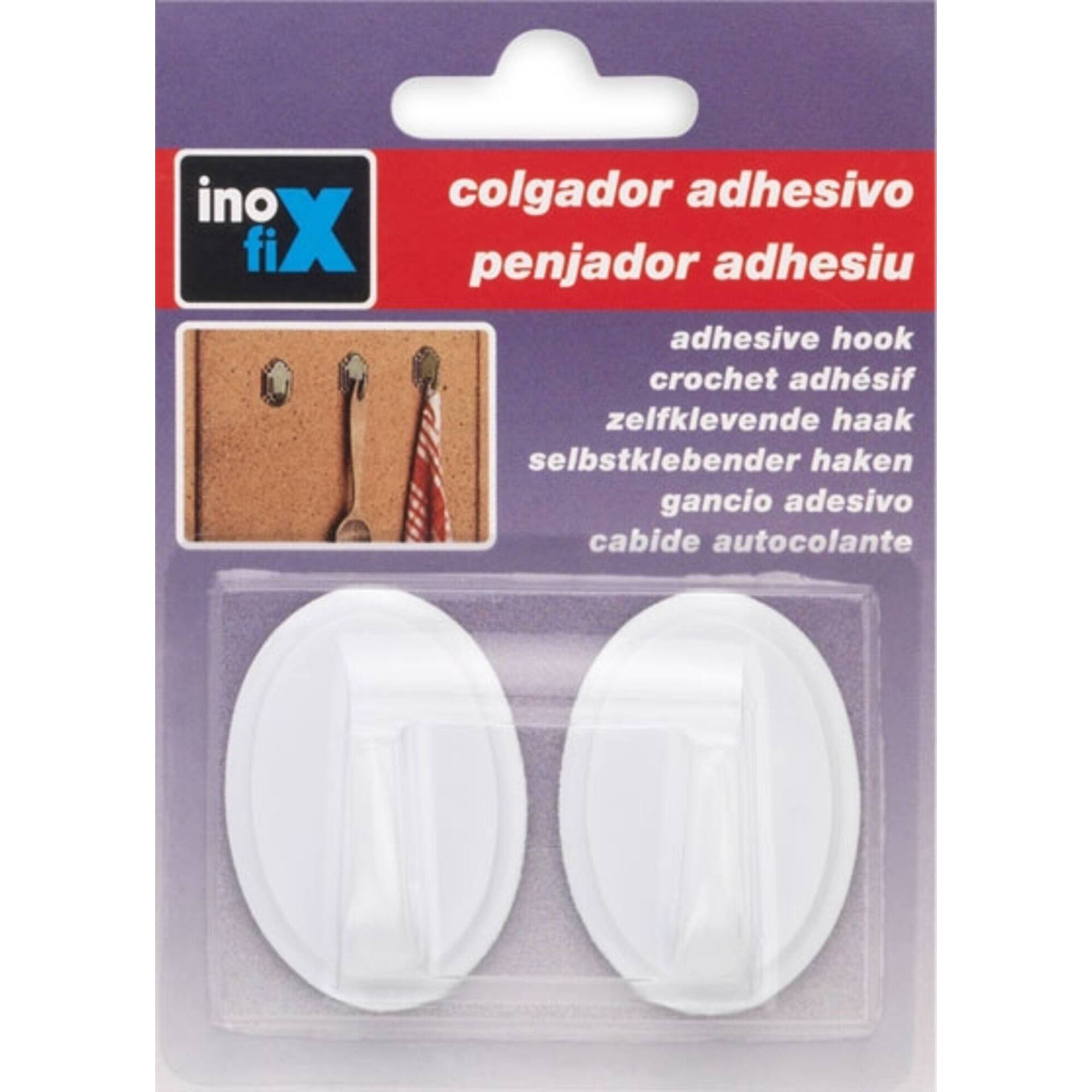 Ganchos Adesivos Ovais Branco