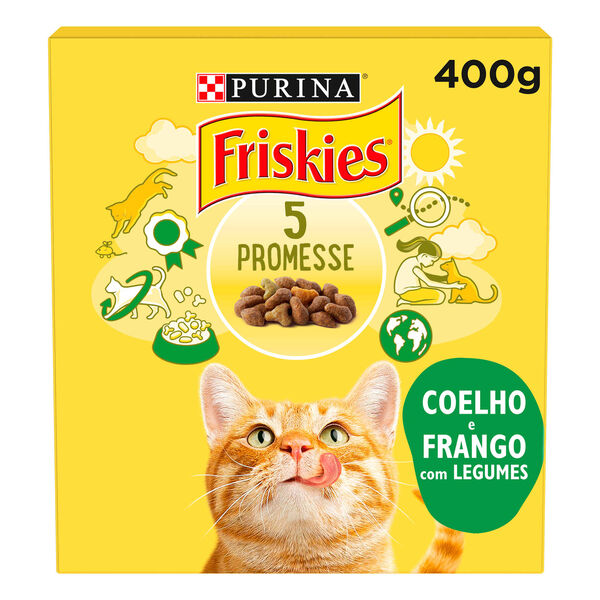 Ração para Gato Adulto Coelho, Frango e Legumes Purina Friskies