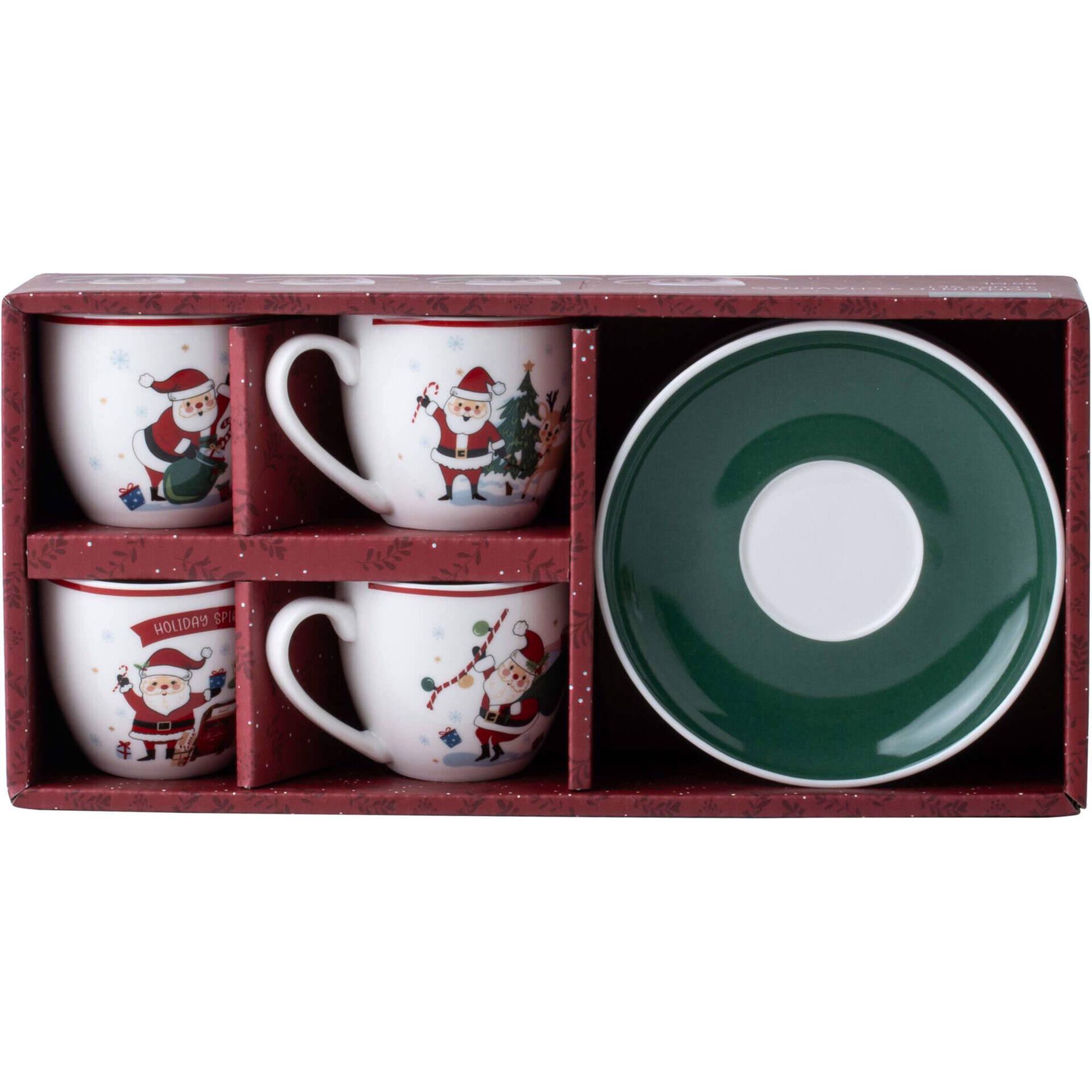 Conjunto 4 Ch&aacute;venas 80ml Desenhos Natal Kasa