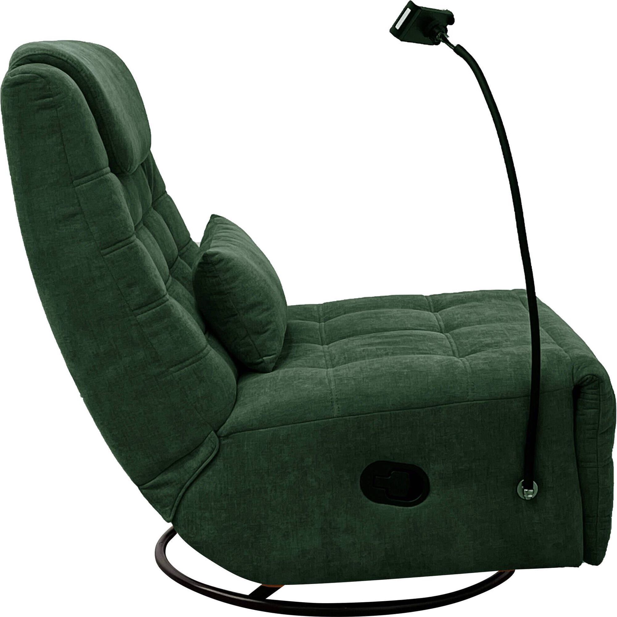 Sof&aacute; Reclin&aacute;vel Rotativo Verde Moove Kasa