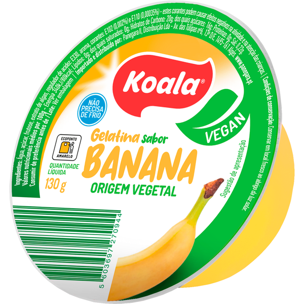 Gelatina Pronta Vegetal Banana Koala