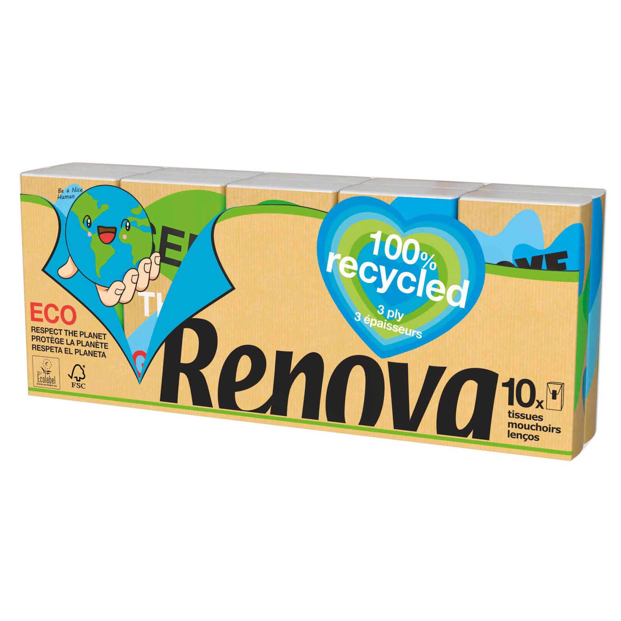 Lenços de Bolso 100% Recycled 3 Folhas Lenços de Bolso 100% Recycled 3 Folhas