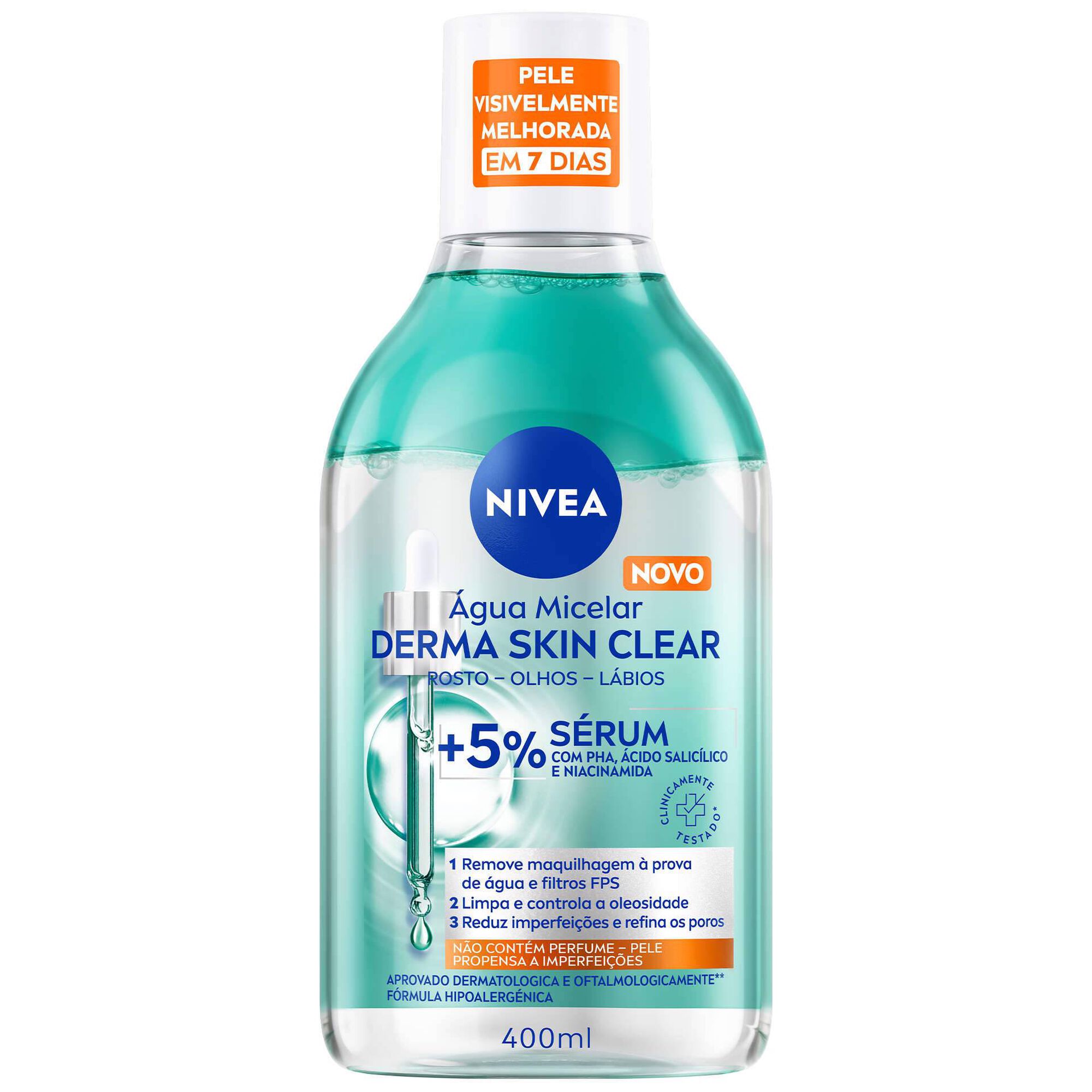 Água Micelar Derma Skin Clear Nivea - emb. 400 ml | Continente Online