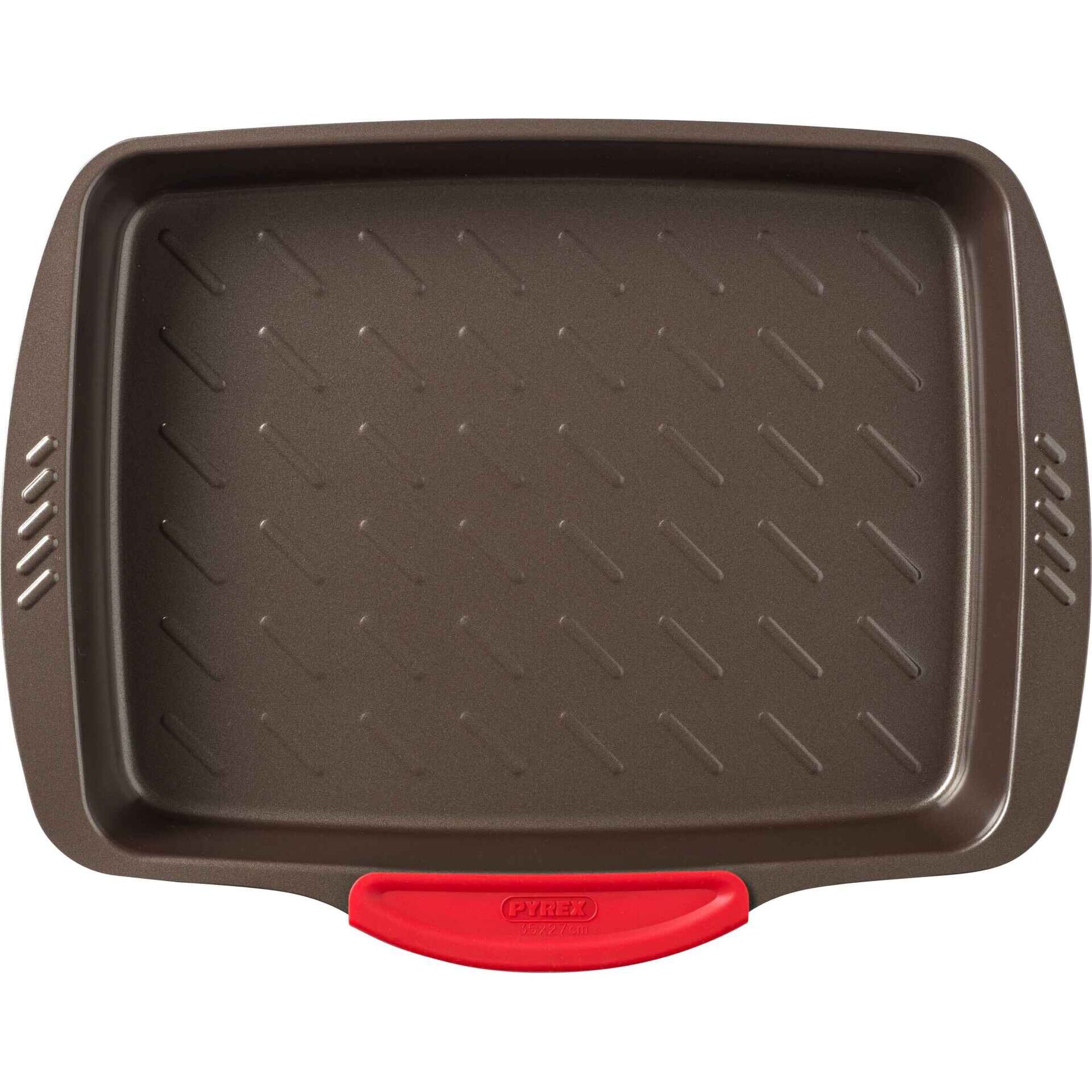 Tabuleiro Forno Retangular Metal Castanho Asimetria Pyrex