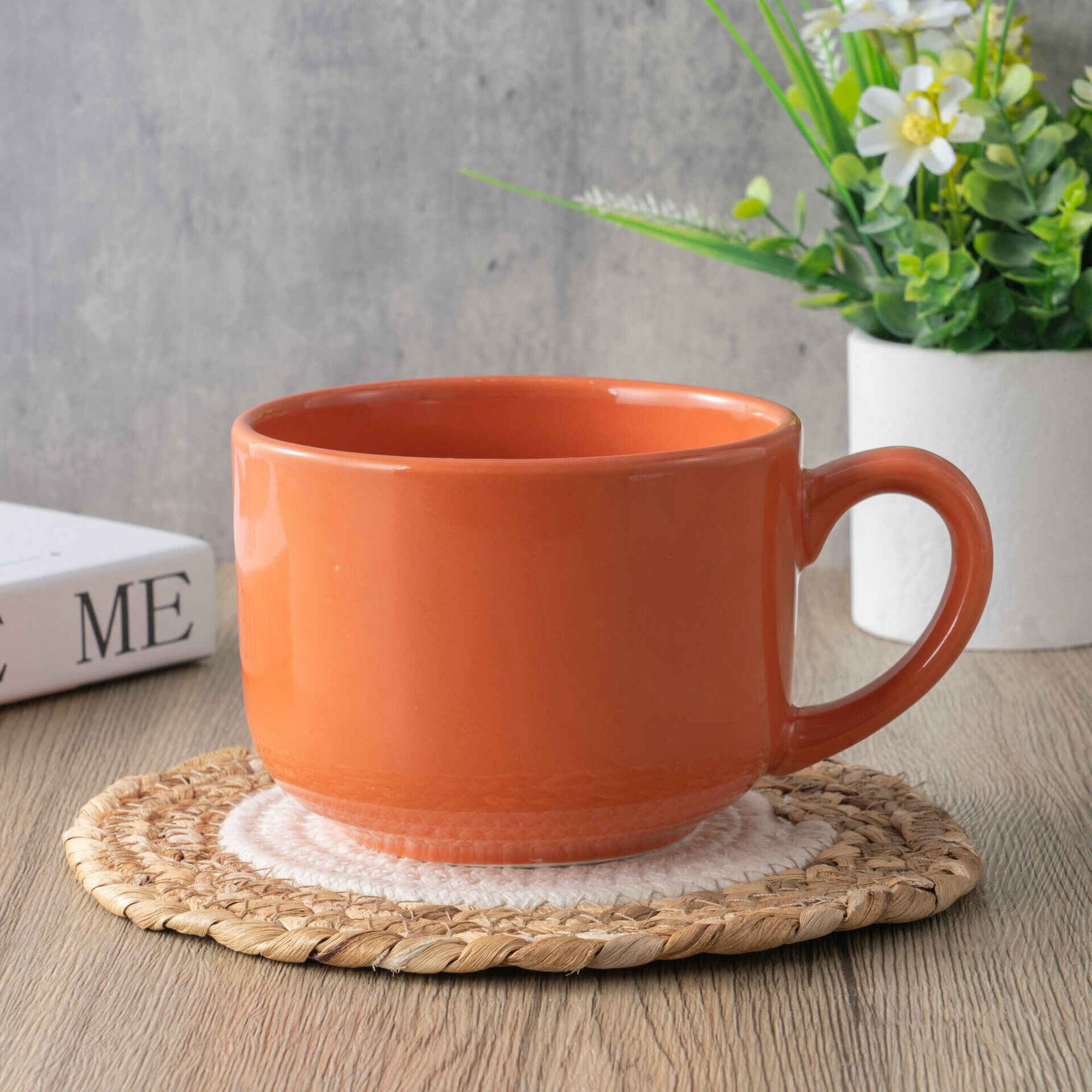 Ch&aacute;vena 640ml Jumbo Laranja Kasa