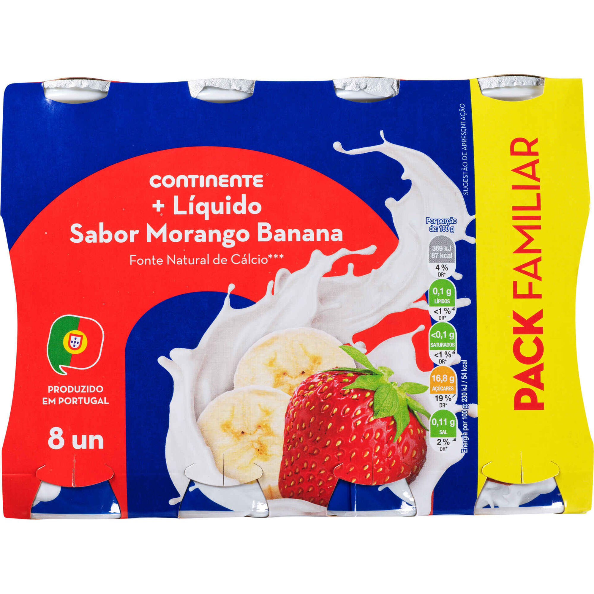 Iogurte Líquido Morango e Banana