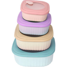 Conjunto 4 Caixas Herméticas Quadradas Design