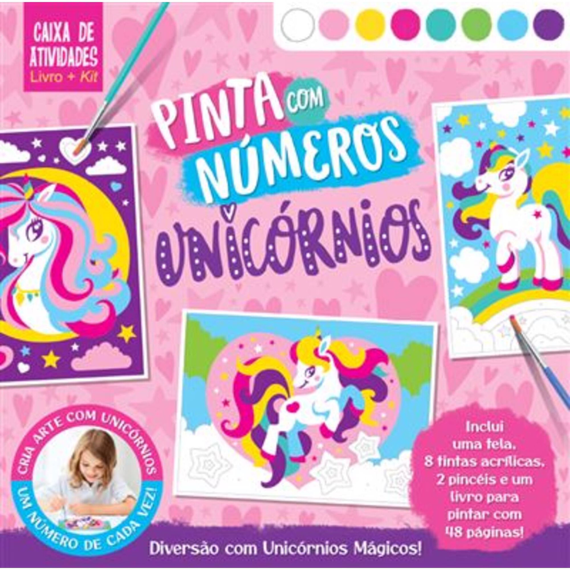 Pinta com Números - Unicórnios