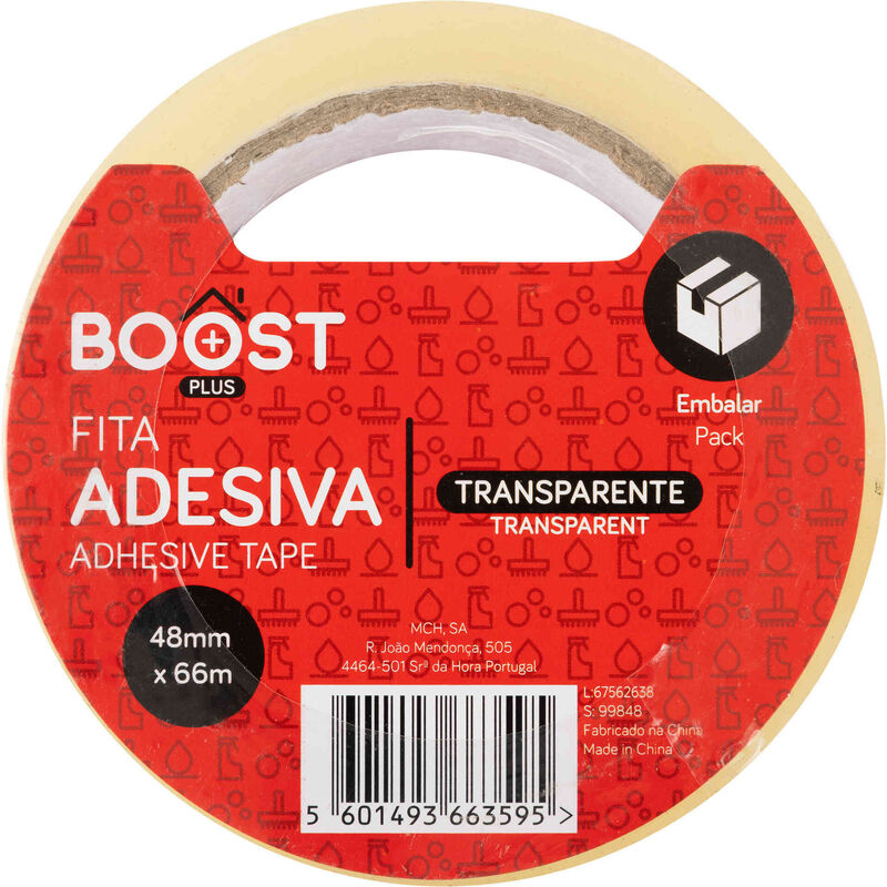 Fita Cola de Embalar 448mmx66mts Transparente Boost