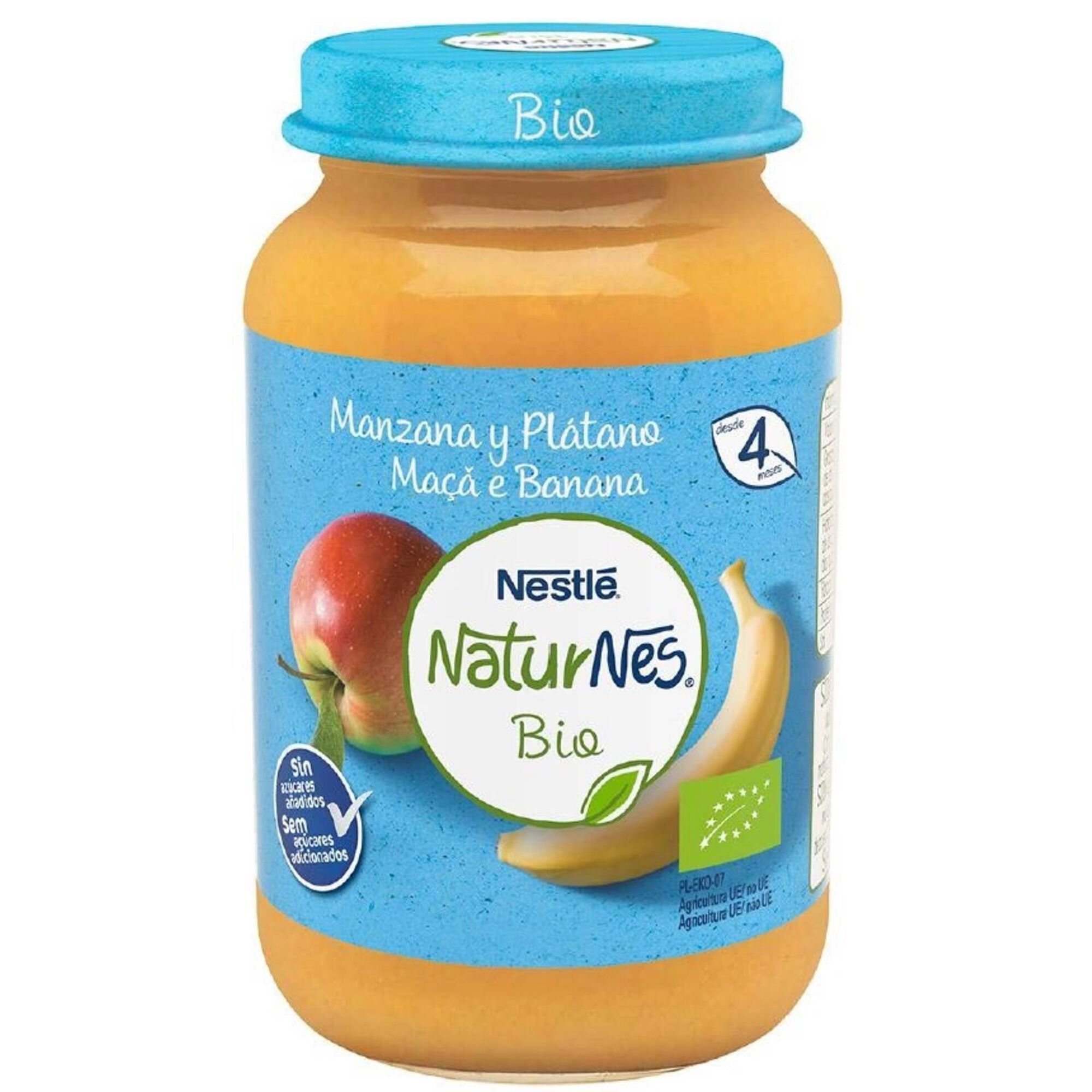 Boião de Fruta Maçã e Banana Naturnes Bio +4 Meses Boião de Fruta Maçã e Banana Naturnes Bio +4 Meses
