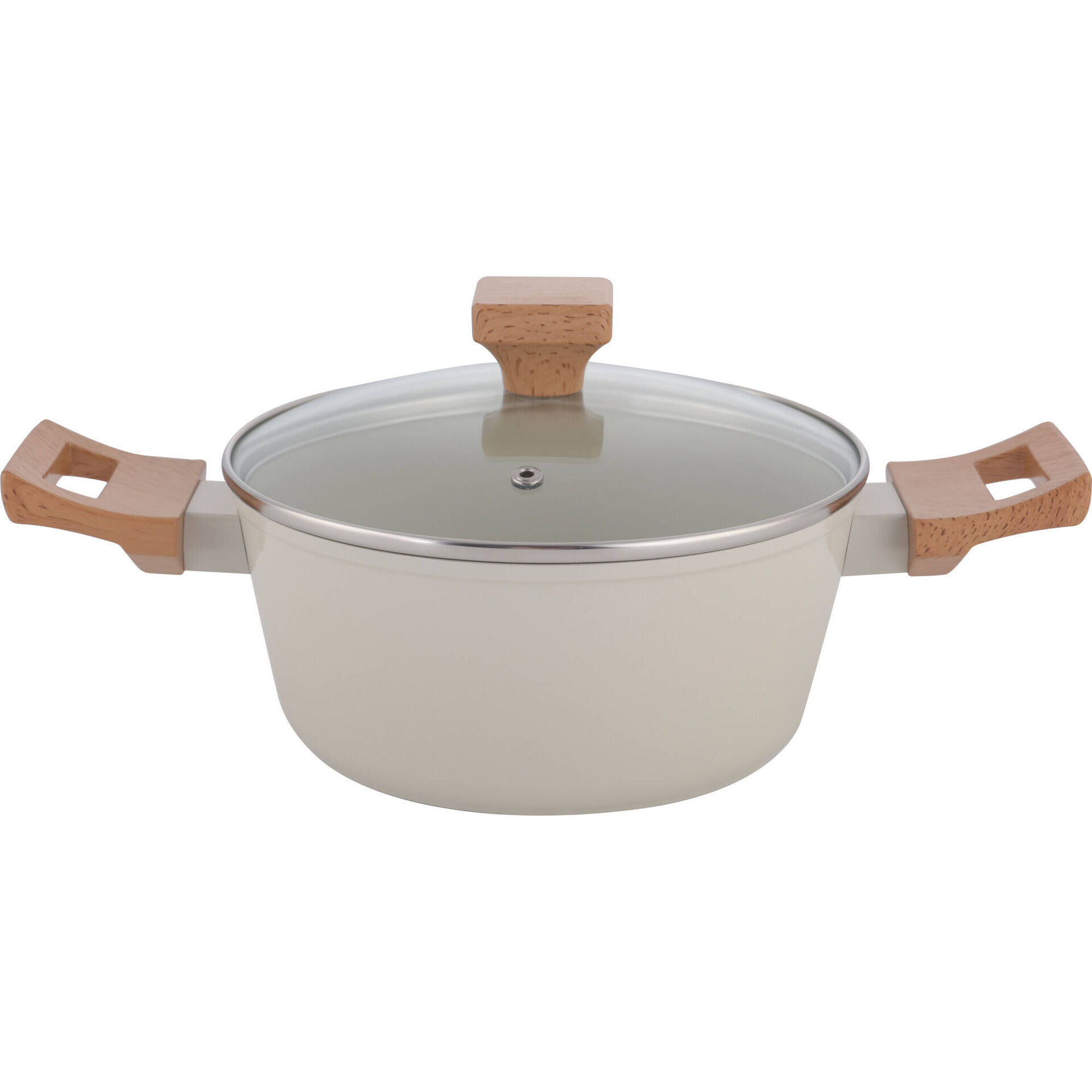 Conjunto Ca&ccedil;arola 20cm e Frigideira 24cm Bege Kasa