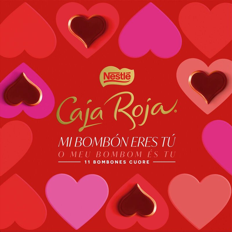 Bombons de Chocolate Caja Roja Coração Nestlé