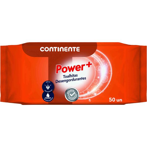 Toalhitas Desengordurantes Power+ Continente