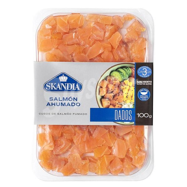 Cubos de Salmão Fumado Skandia
