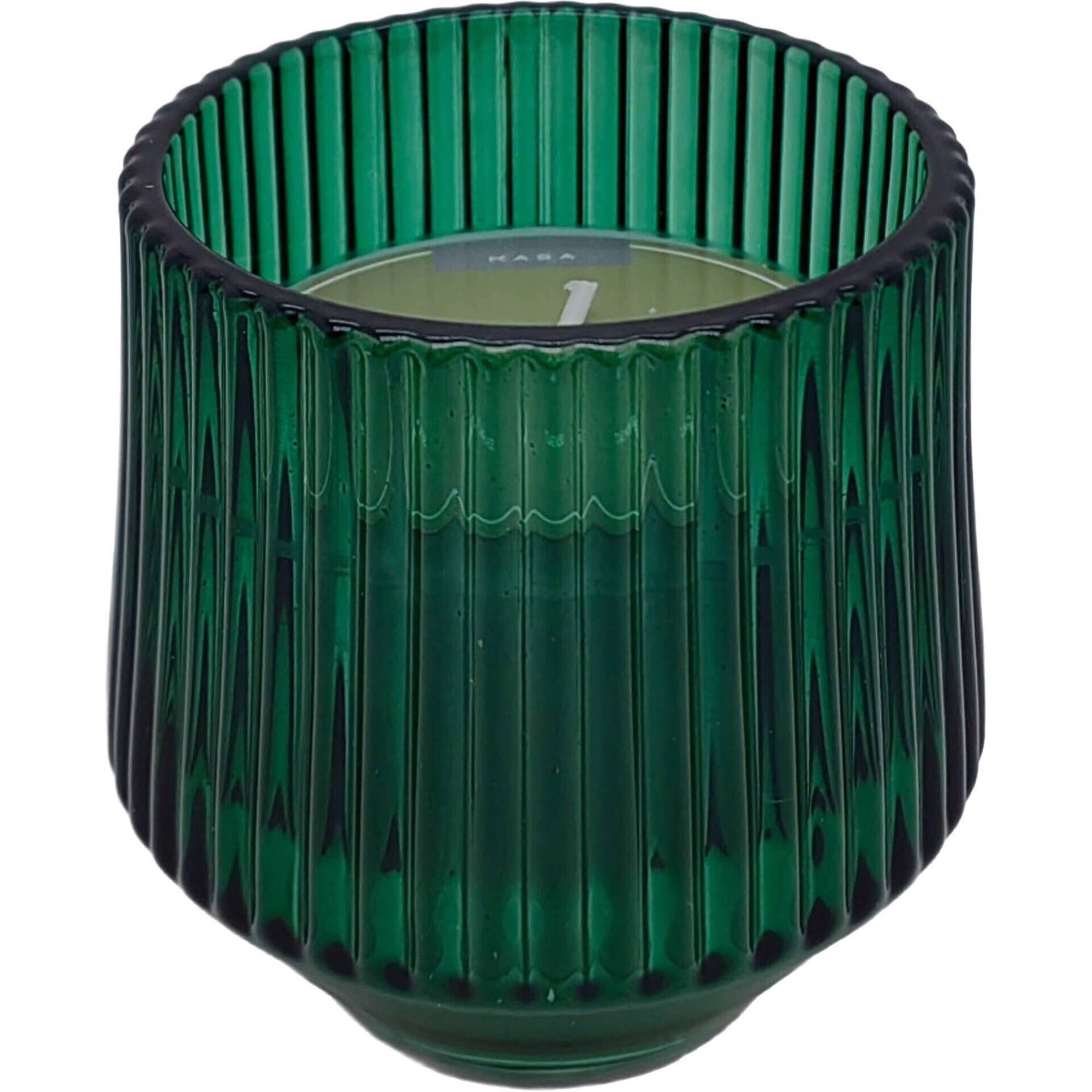 Vela em Copo Canelado 120g Verde