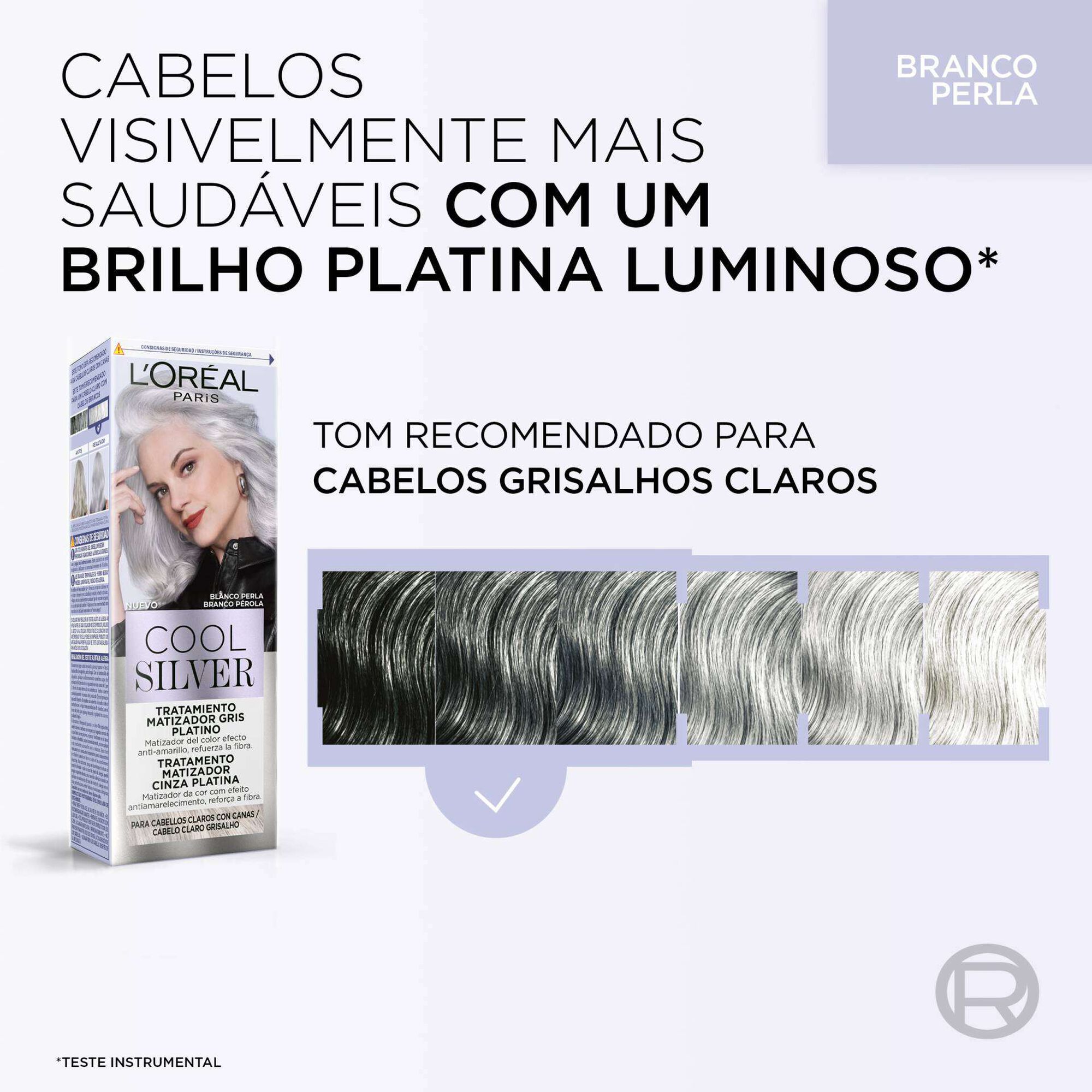 Tratamento Cabelo Matizador Cinza Platina Branco Pérola