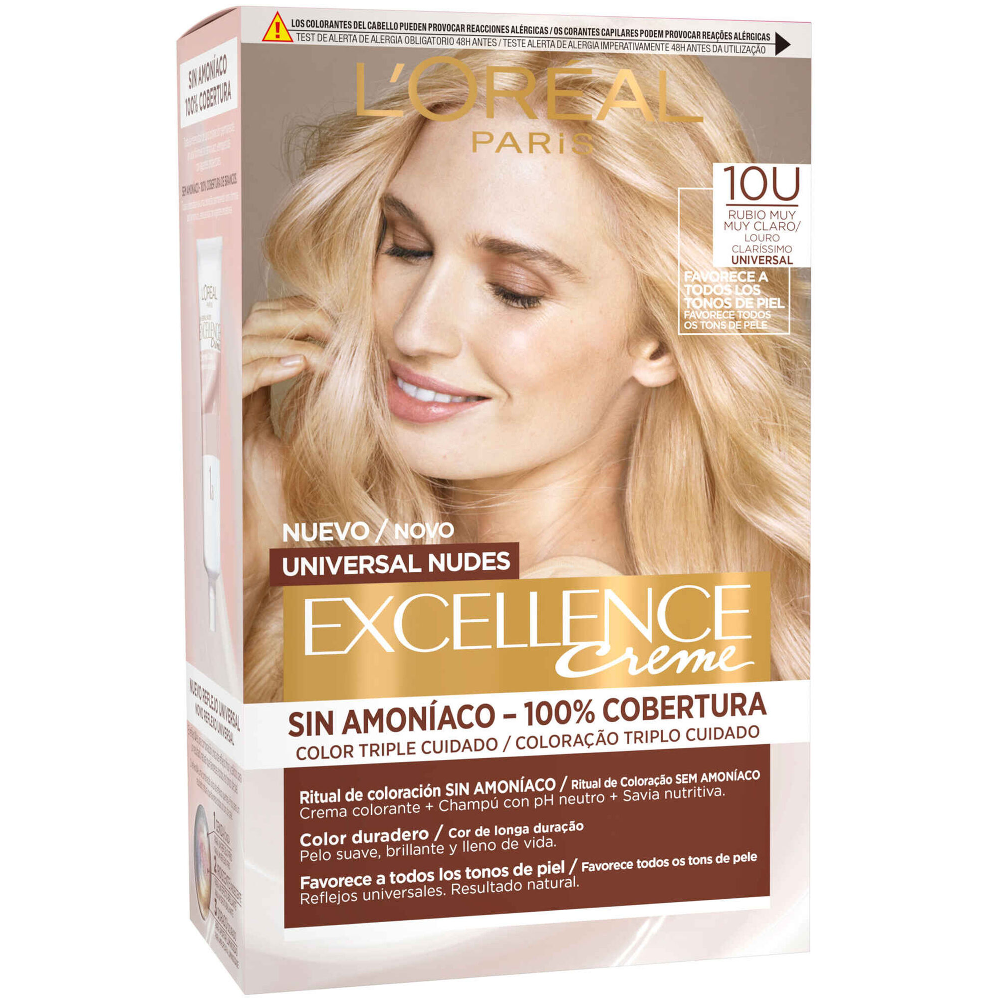 Coloração Permanente Excellence Universal Nudes Louro  Claríssimo 10U
