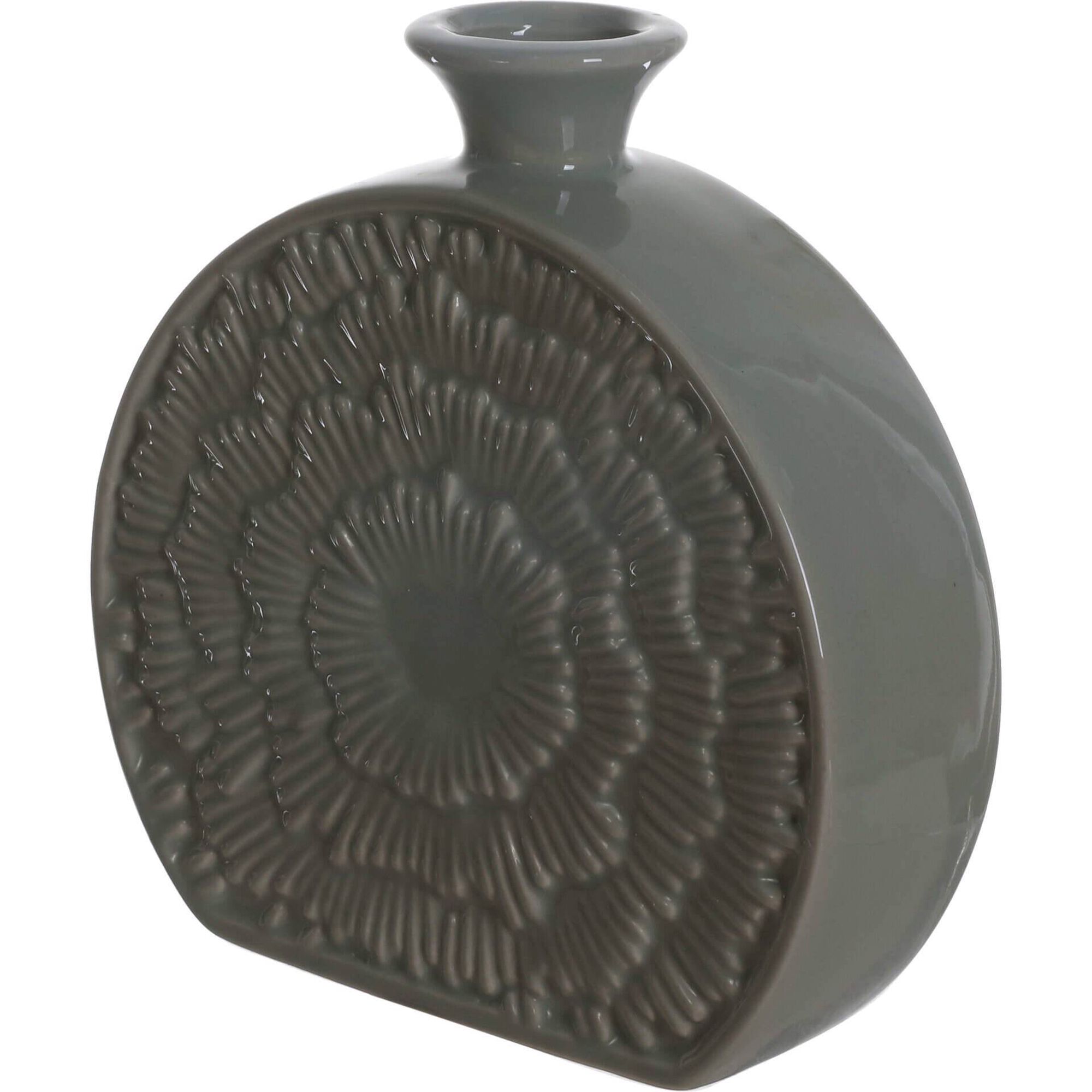 Jarra 15cm Redonda Trabalhada Branca