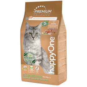 Ra&ccedil;&atilde;o para Gato Salm&atilde;o Fresco happyOne Premium