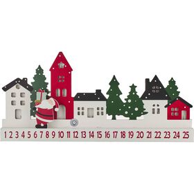 Calendário Casinhas Pai Natal com Luz