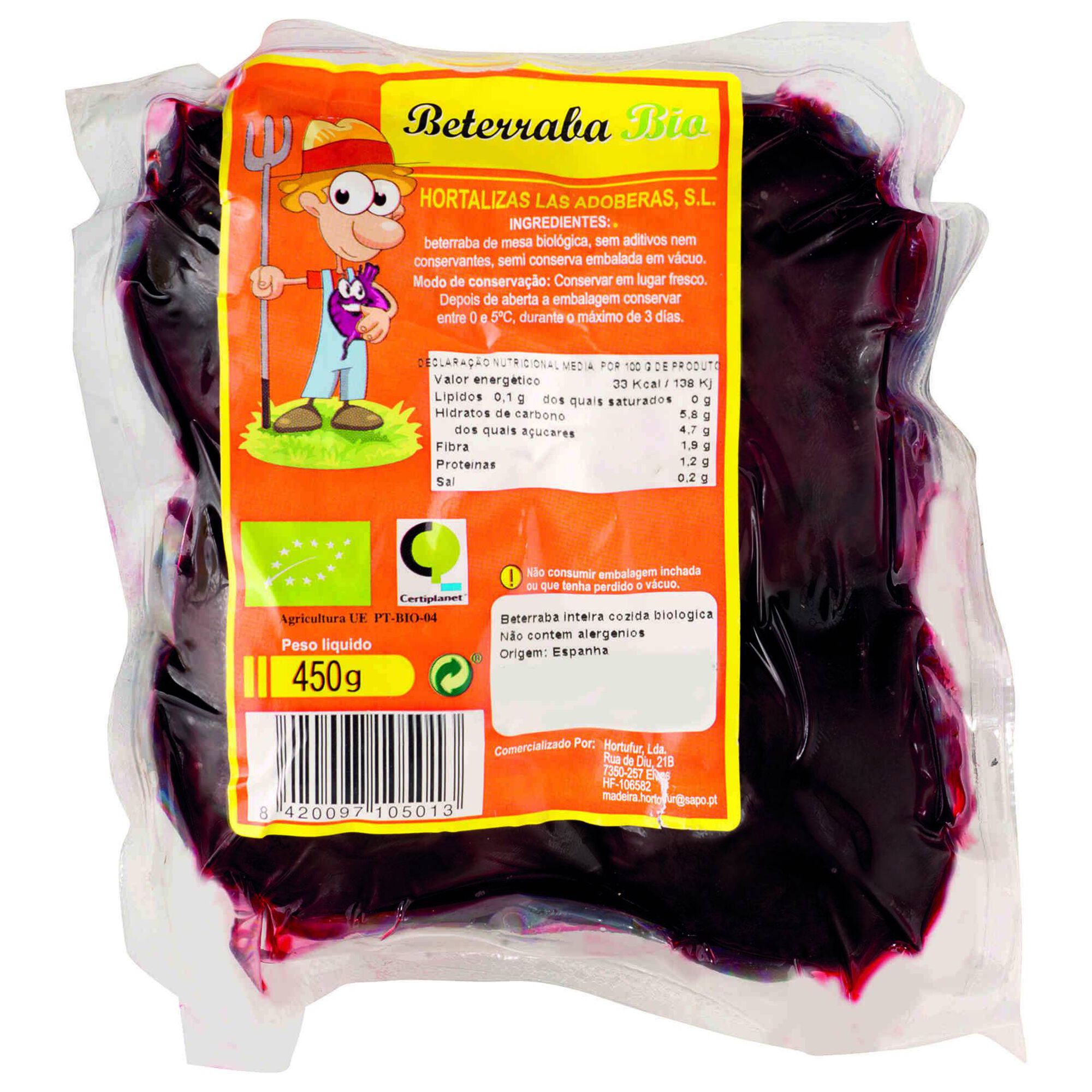 Beterraba Cozida Biológica