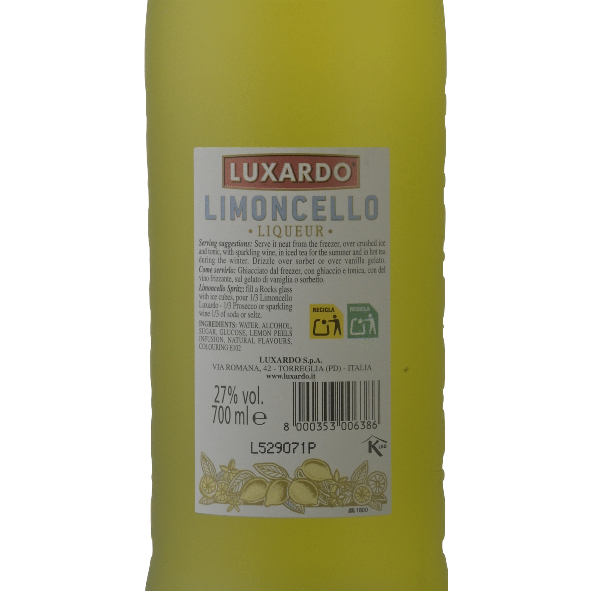 Luxardo Licor Limoncello