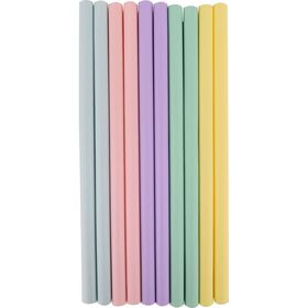 Conjunto 10 Palhinhas Silicone Soft Colors Kasa