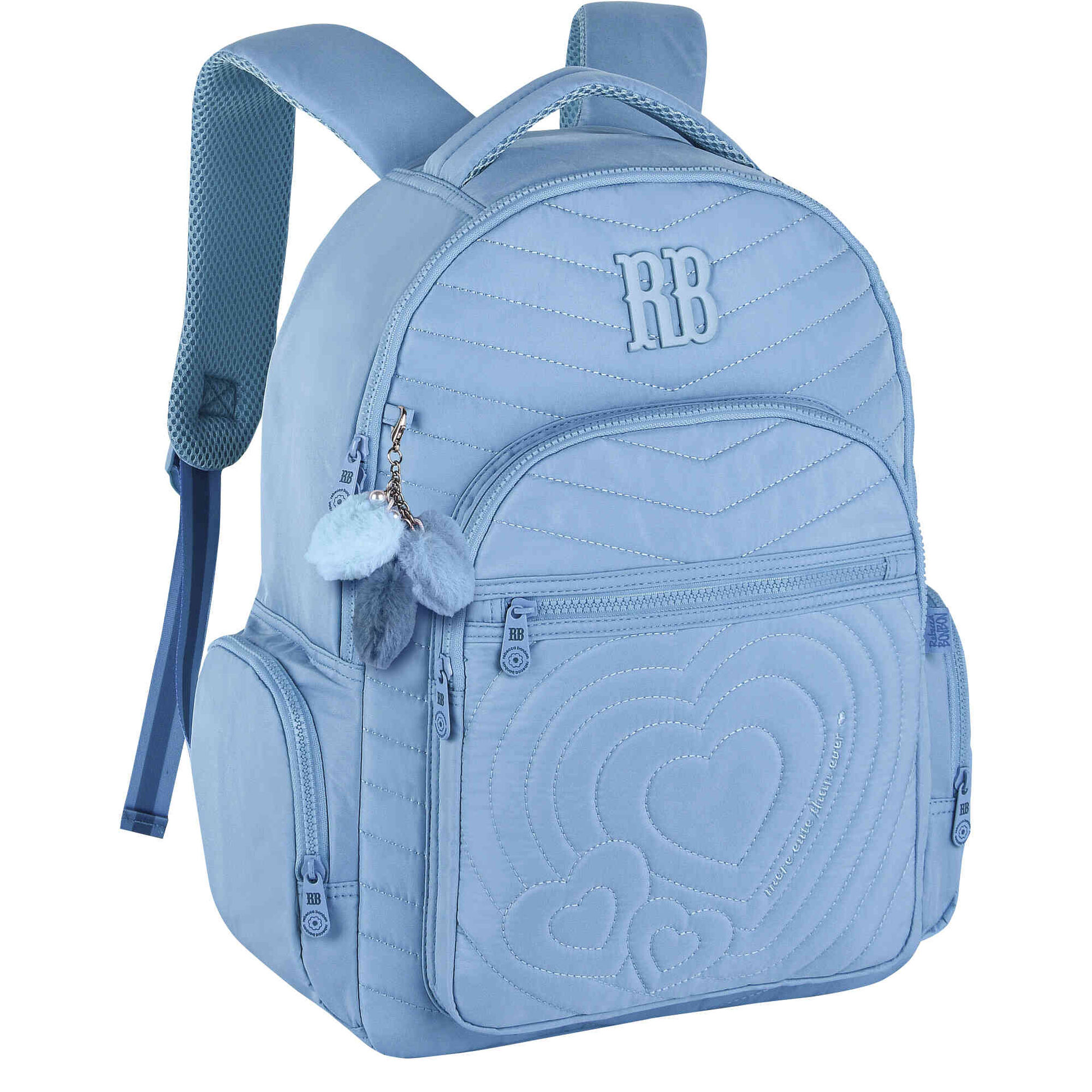 Mochila Corações Azul