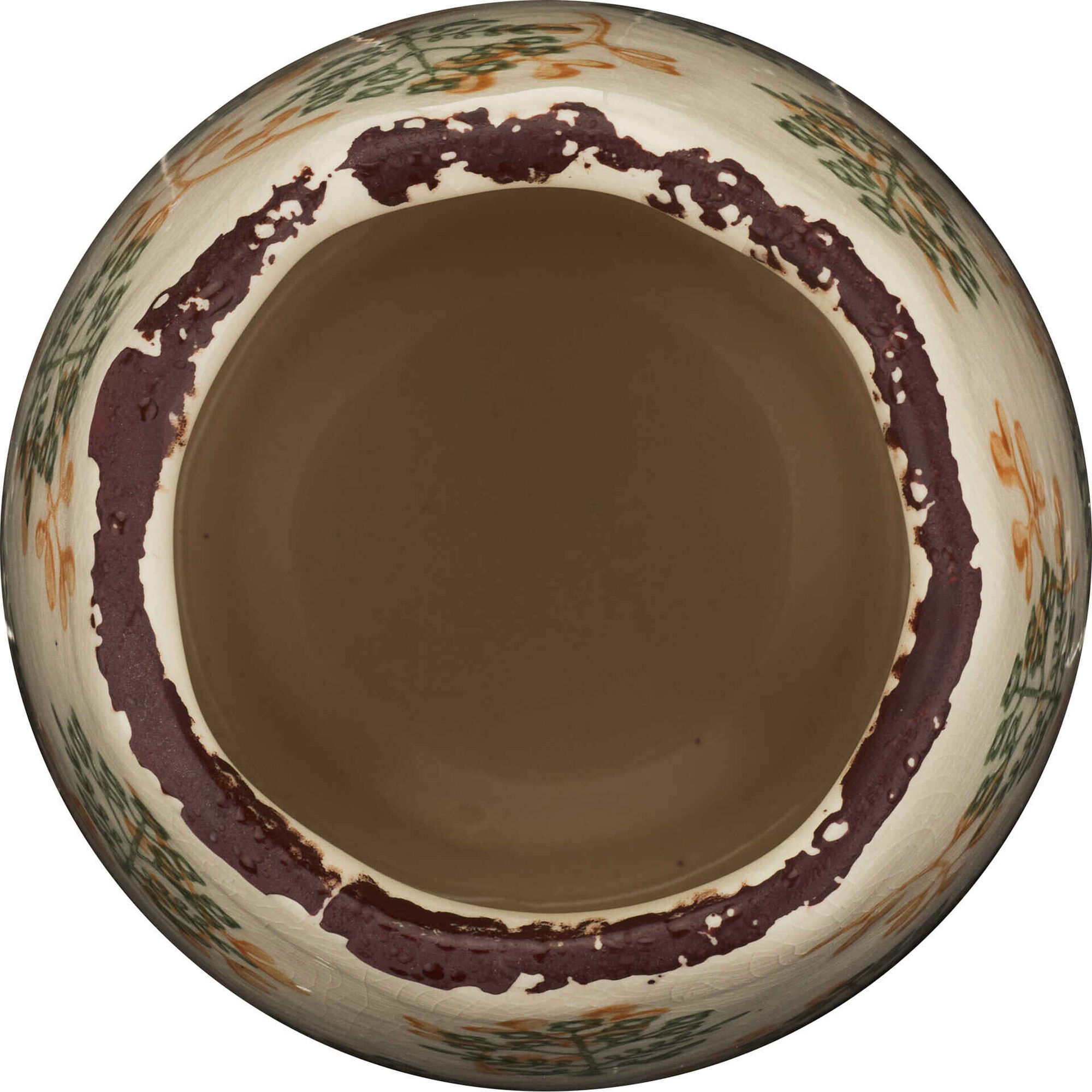 Jarra Flores Vintage 13,8x19cm Bege Kasa