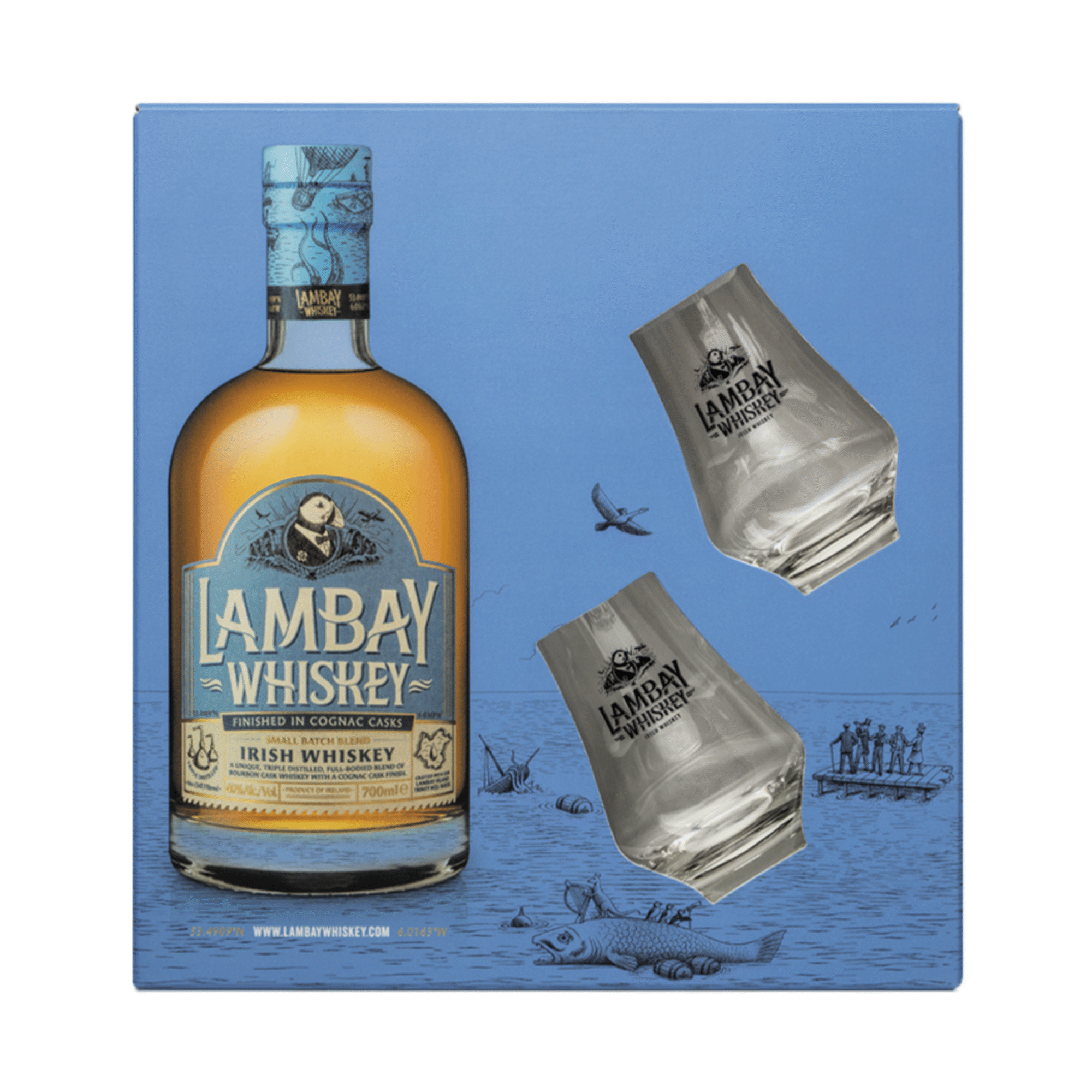 Whisky Lambay Small Batch Com 2 Copos