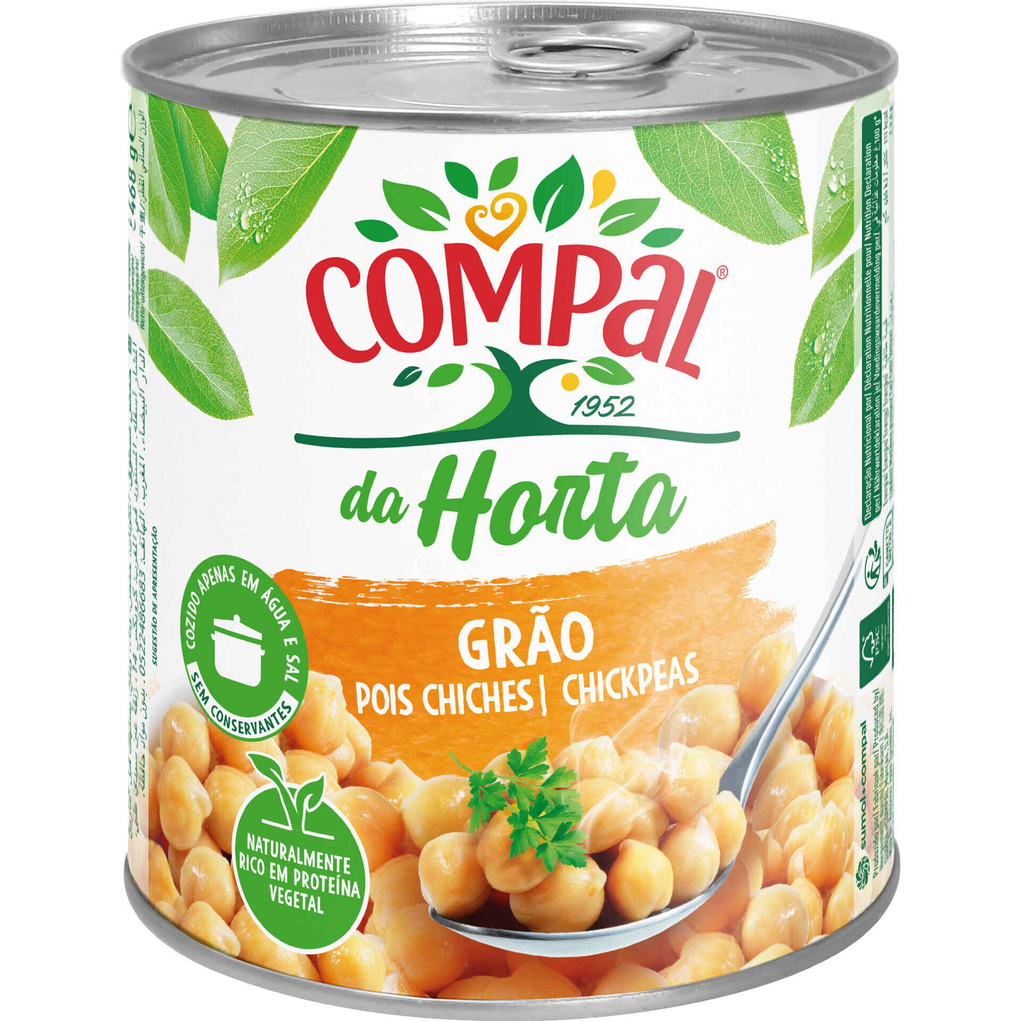 Gr&atilde;o de Bico Cozido sem Gl&uacute;ten Compal da Horta