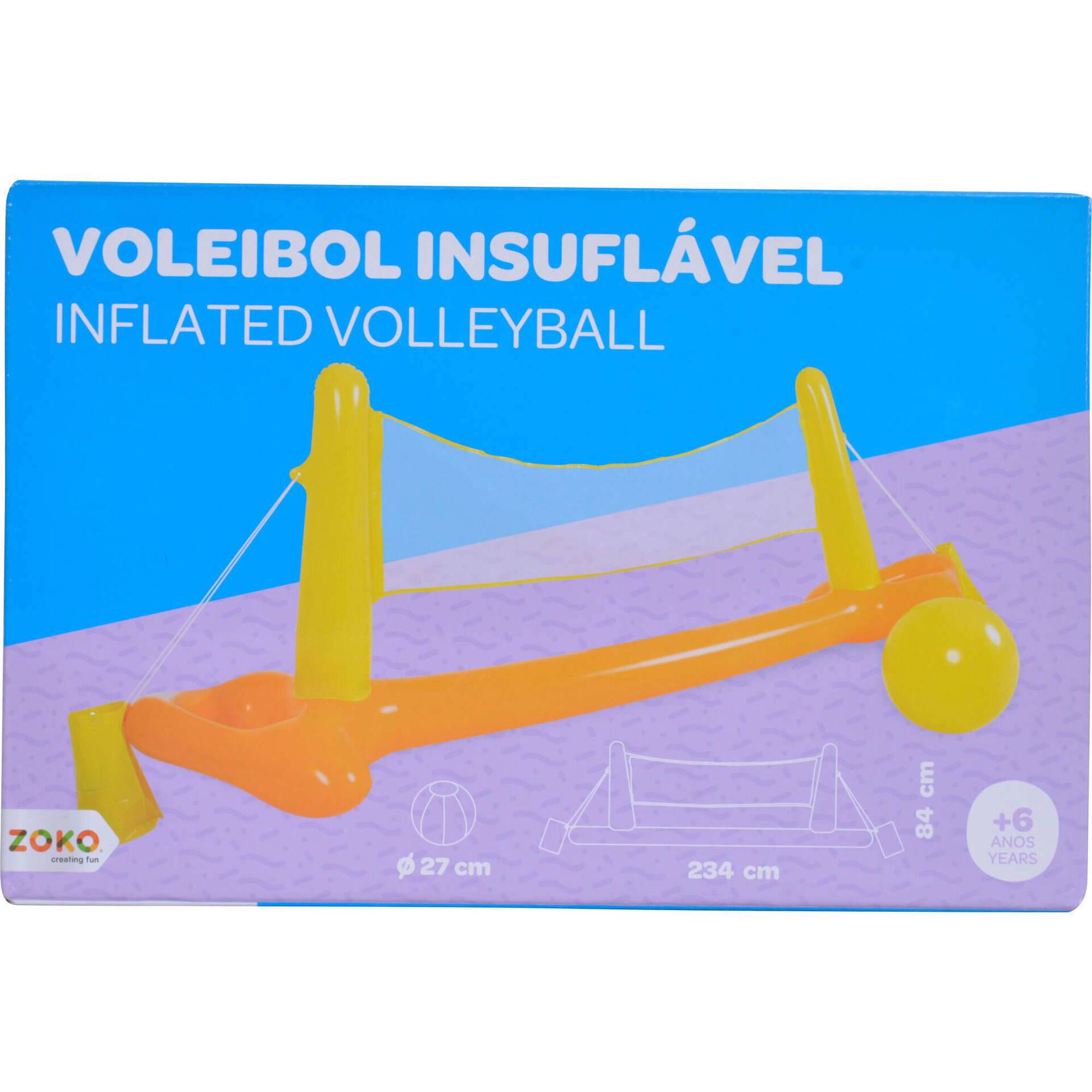 Rede de Volley Insufl&aacute;vel com Bola