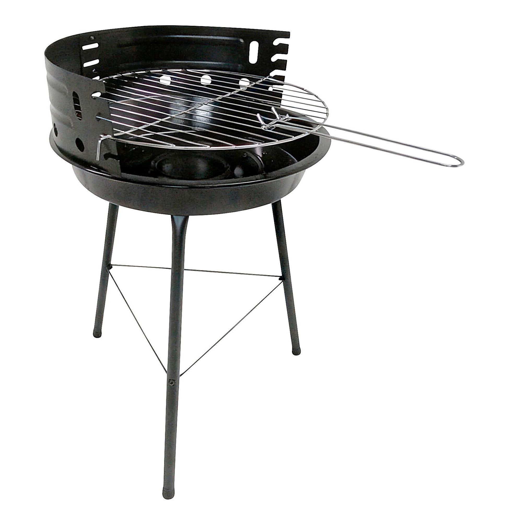 Barbecue Carv&atilde;o 33x54cm Preto Afurada BBQ Collection